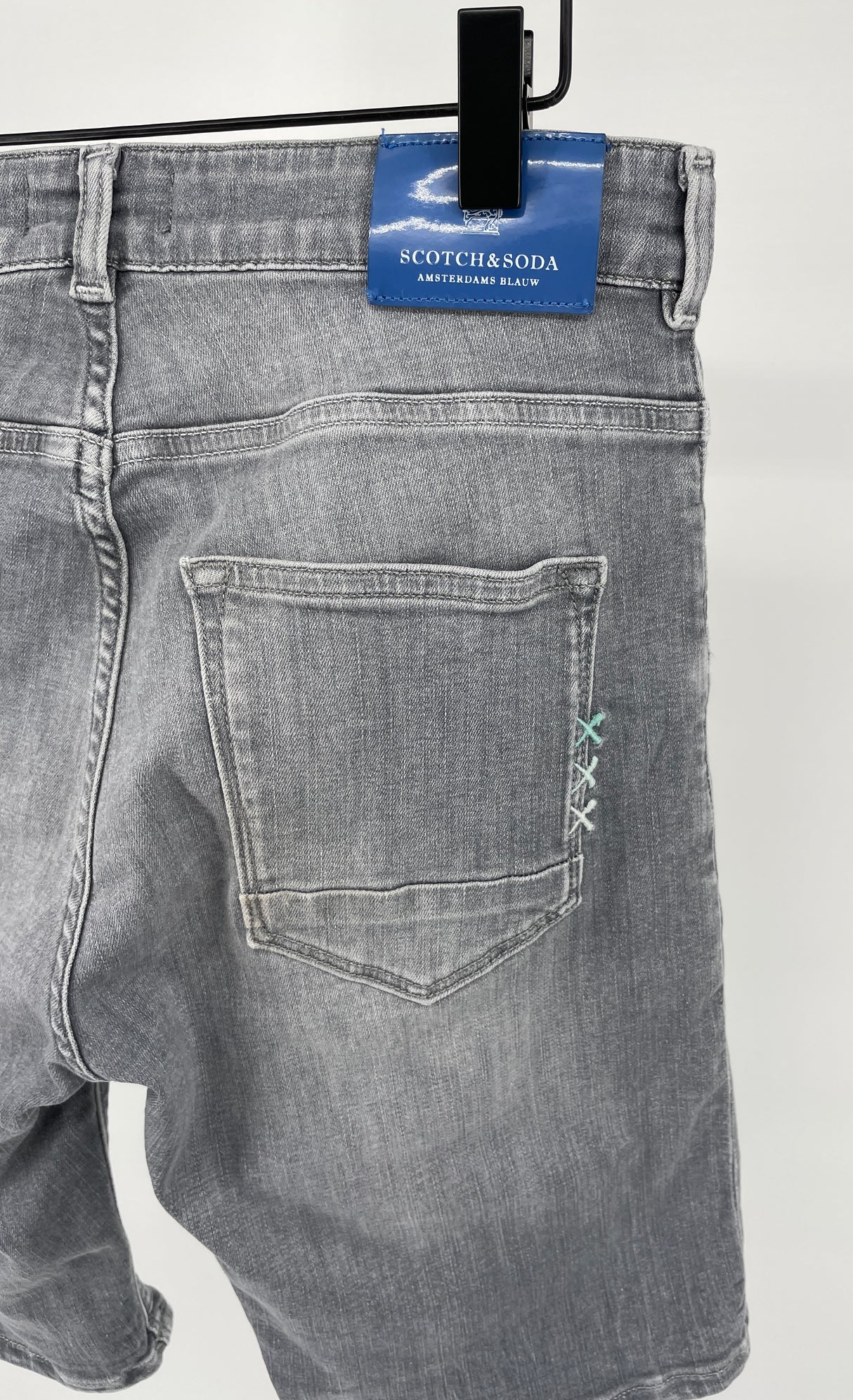 Korte Broek Grijs Denim Maat 152