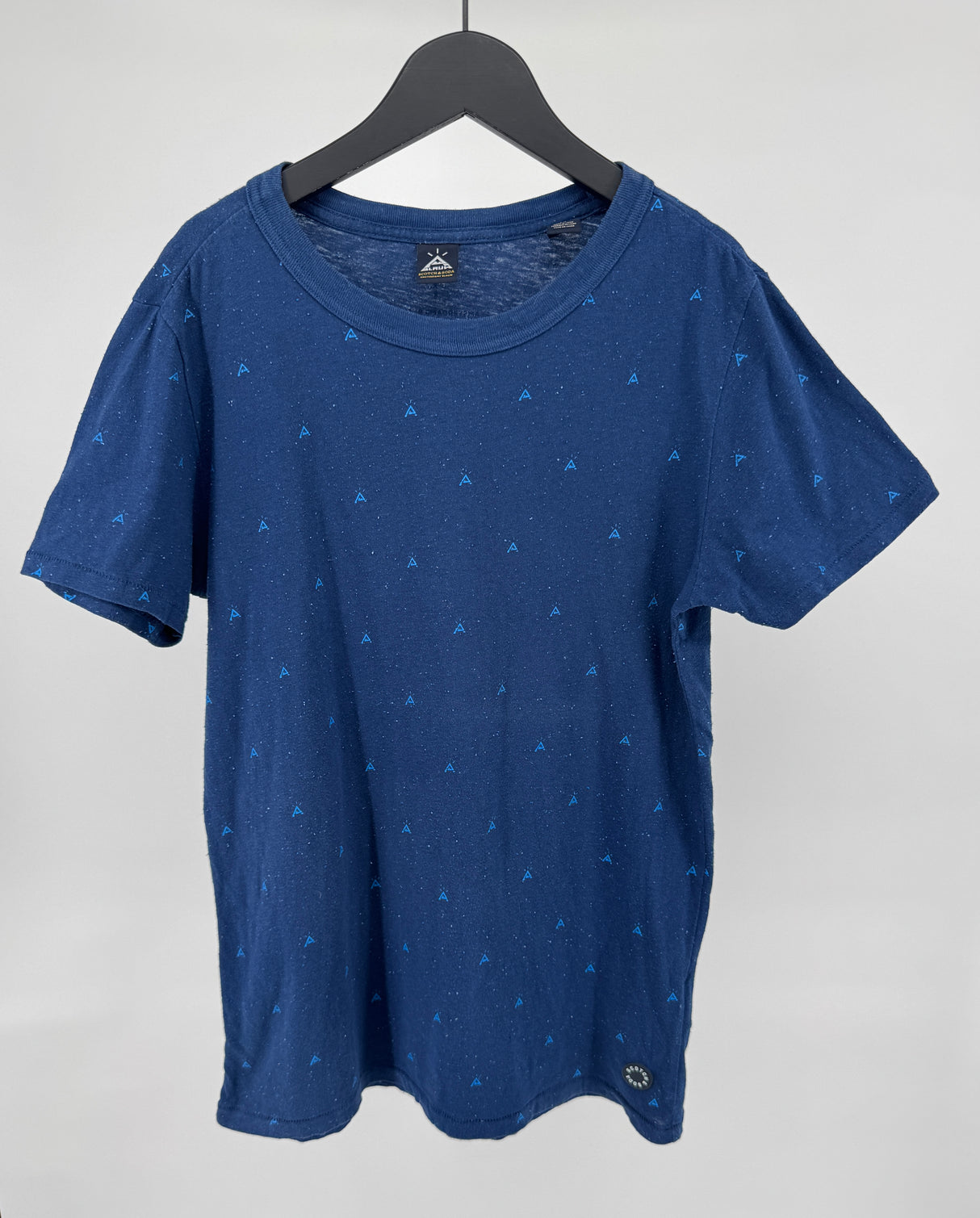 T-shirt Blauw met Print Maat 164
