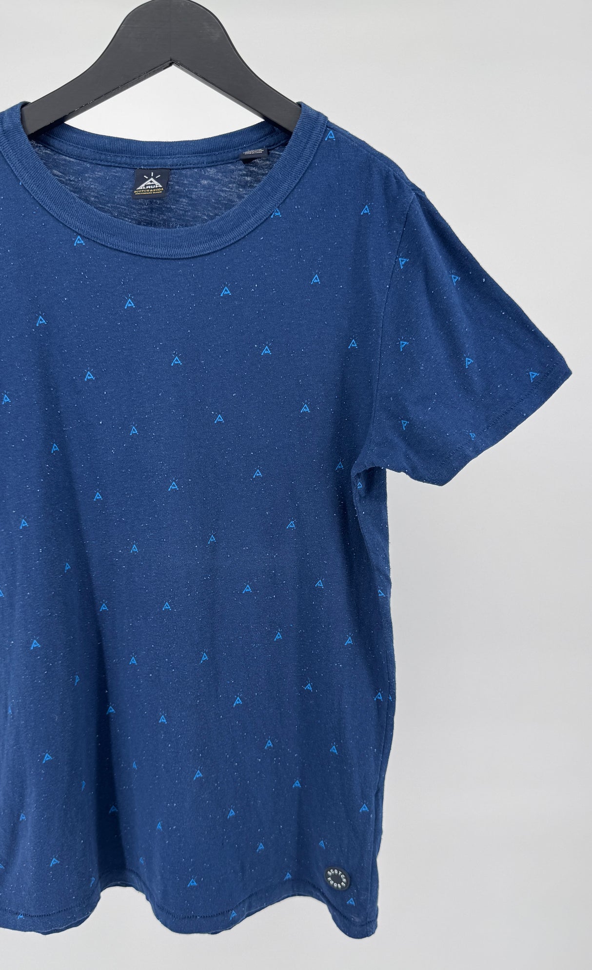T-shirt Blauw met Print Maat 164