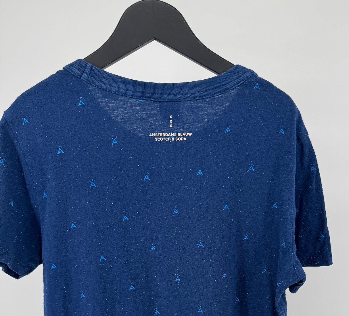 T-shirt Blauw met Print Maat 164