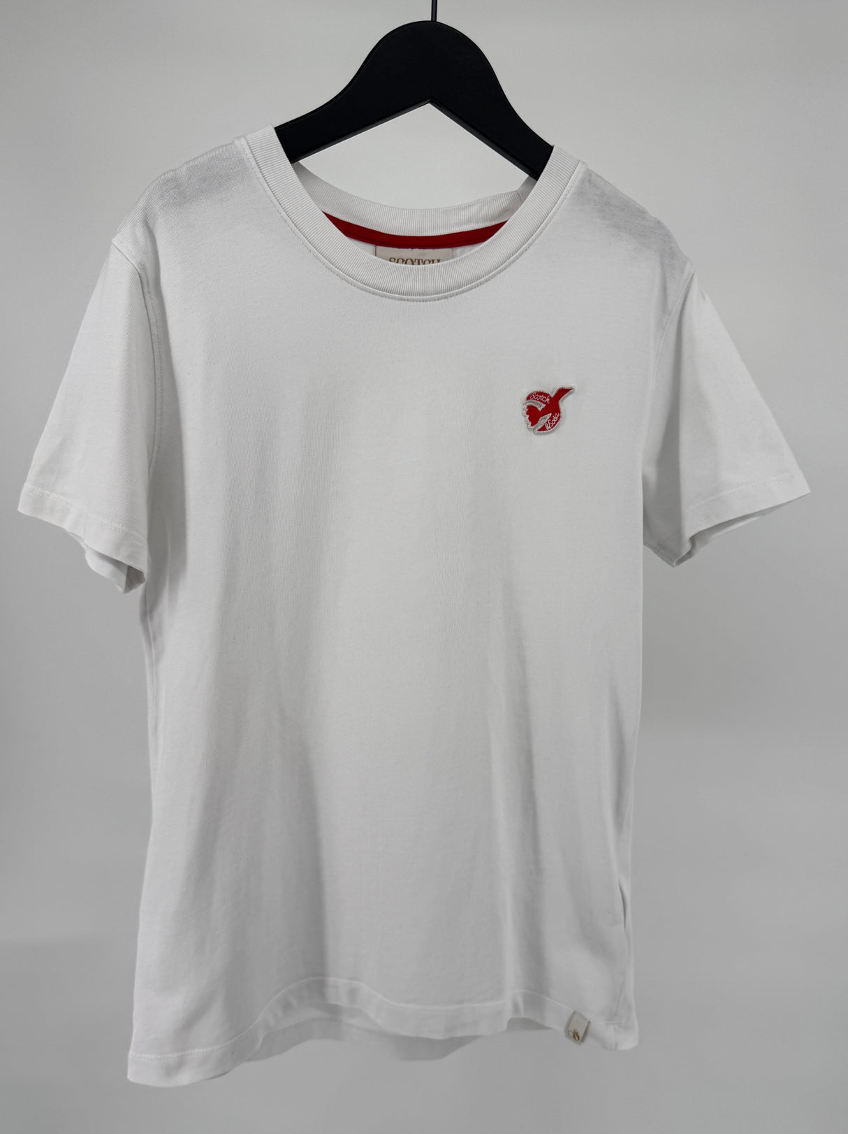 T-shirt Wit Rood Vogeltje Maat 164