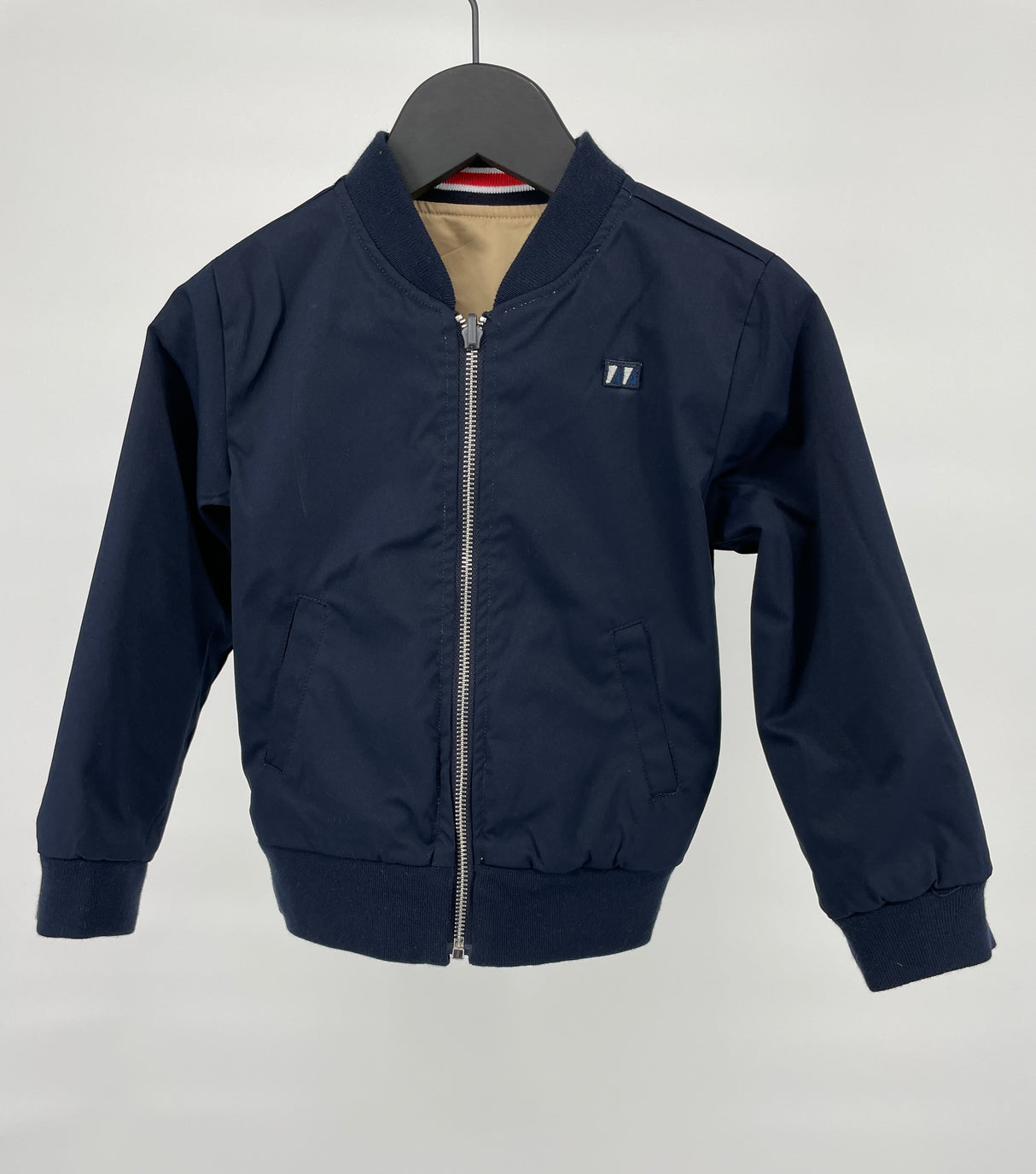 Jas Beige Donkerblauw Reversible Maat 98 / 104