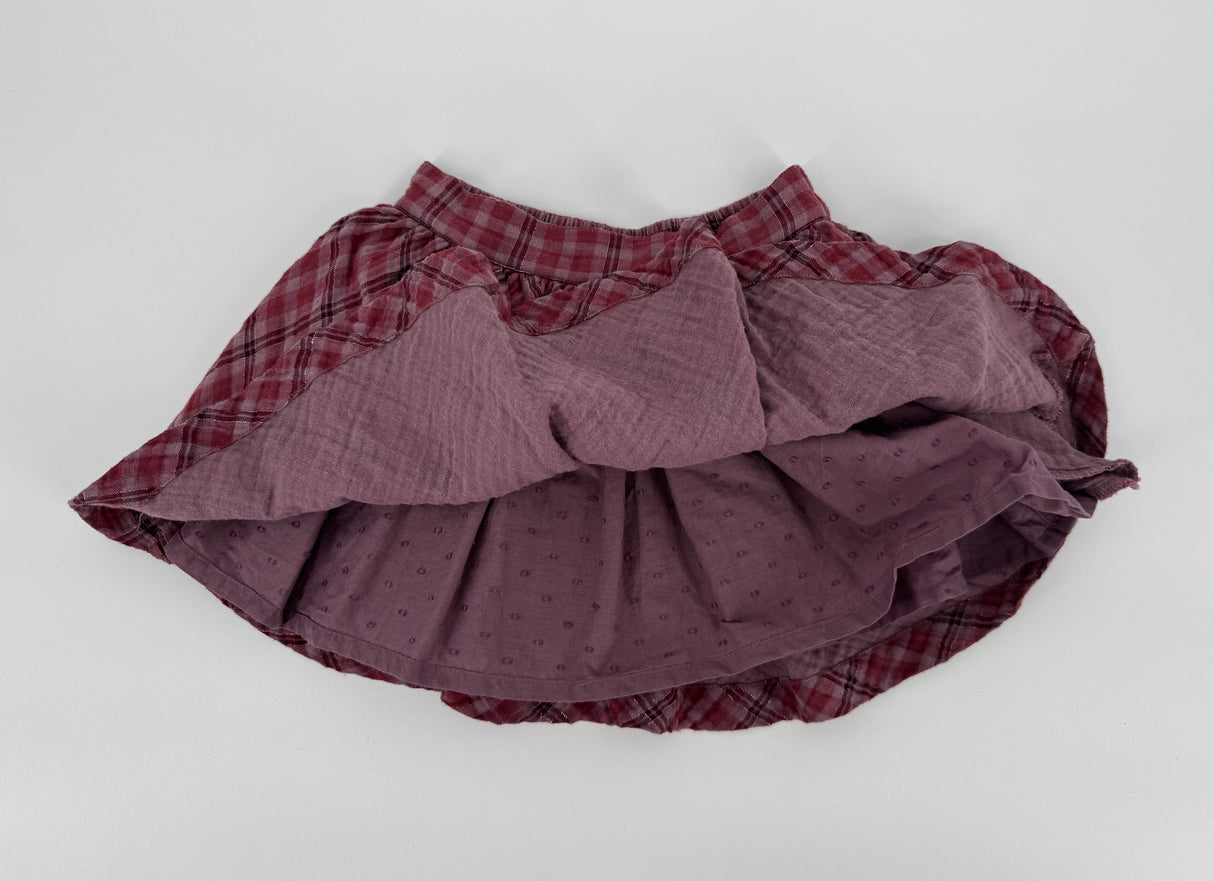 Rokje Paars Geruit Maat 110 / 116