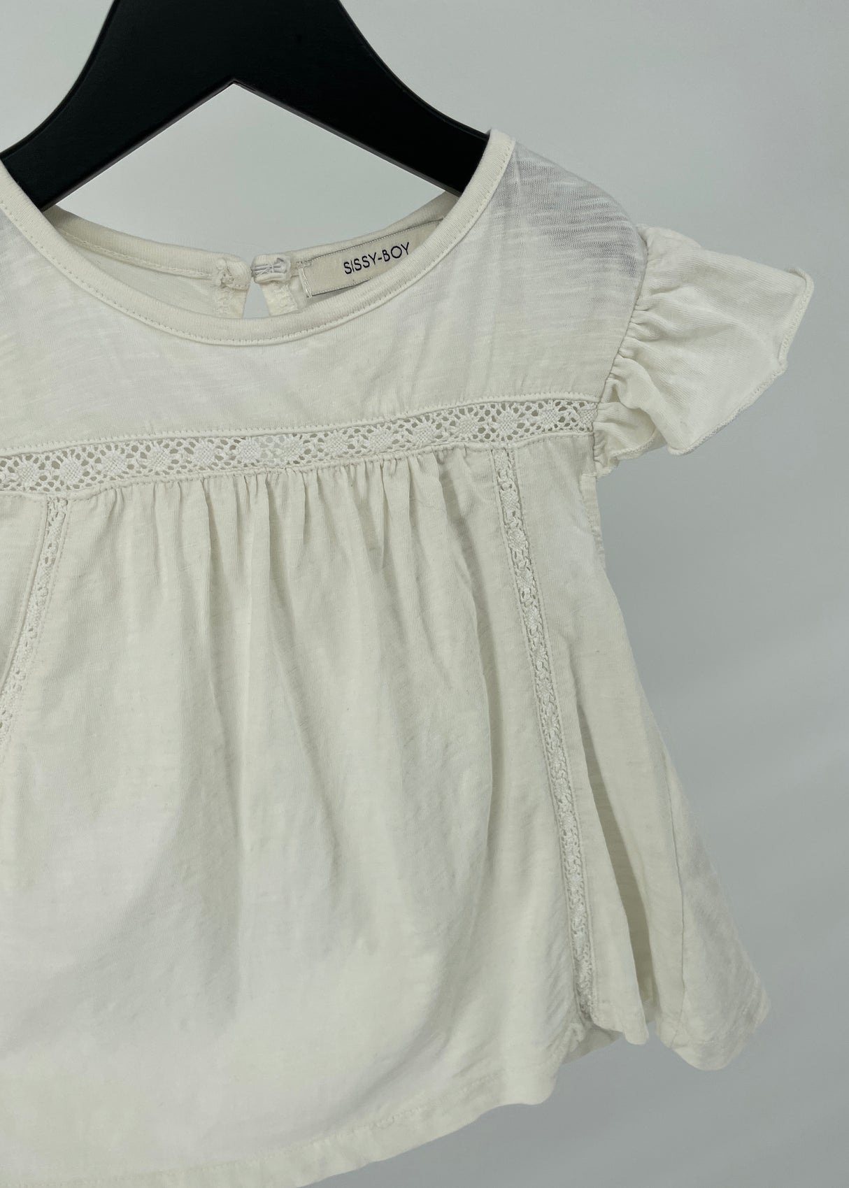 Top Beige Kapmouw Roesjes Maat 98 / 104