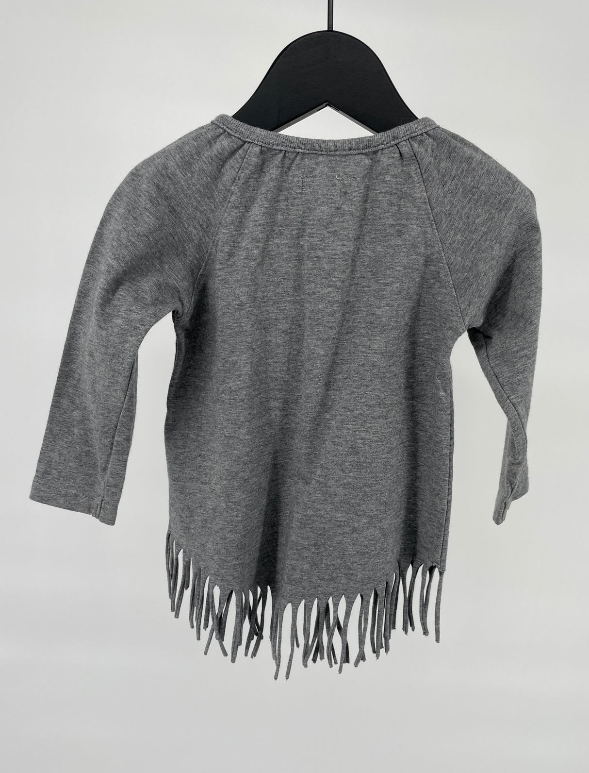 Longsleeve Grijs Franjes Maat 68