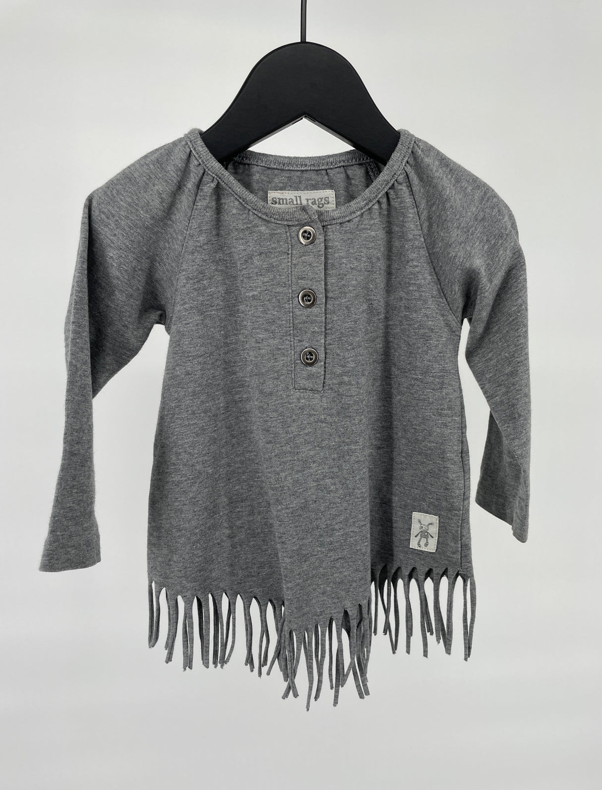 Longsleeve Grijs Franjes Maat 68