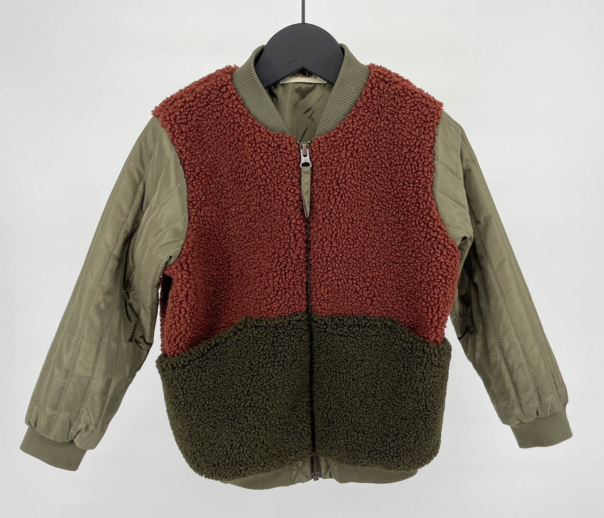 Jas Bruin Groen Teddy Maat 116