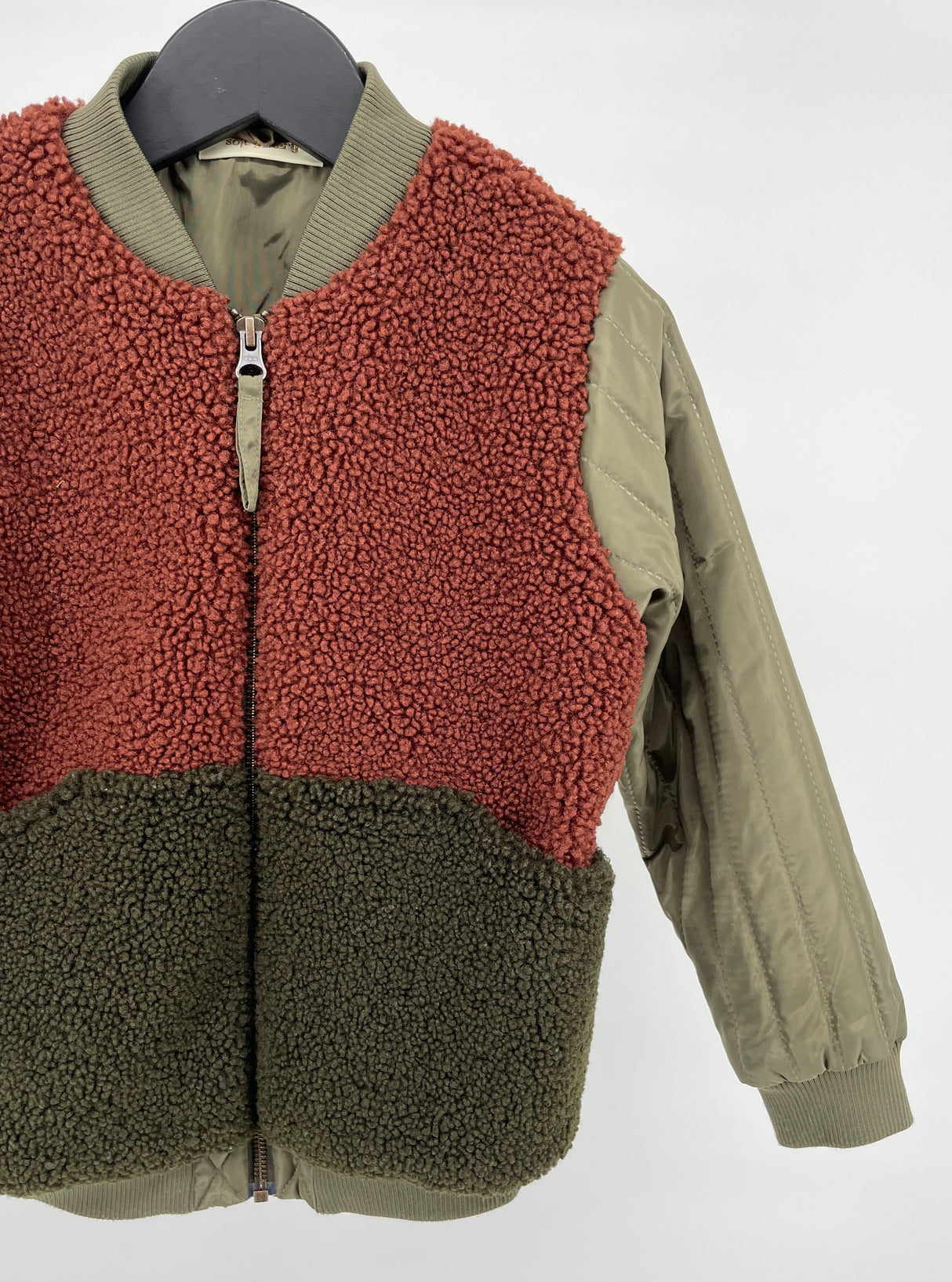 Jas Bruin Groen Teddy Maat 116