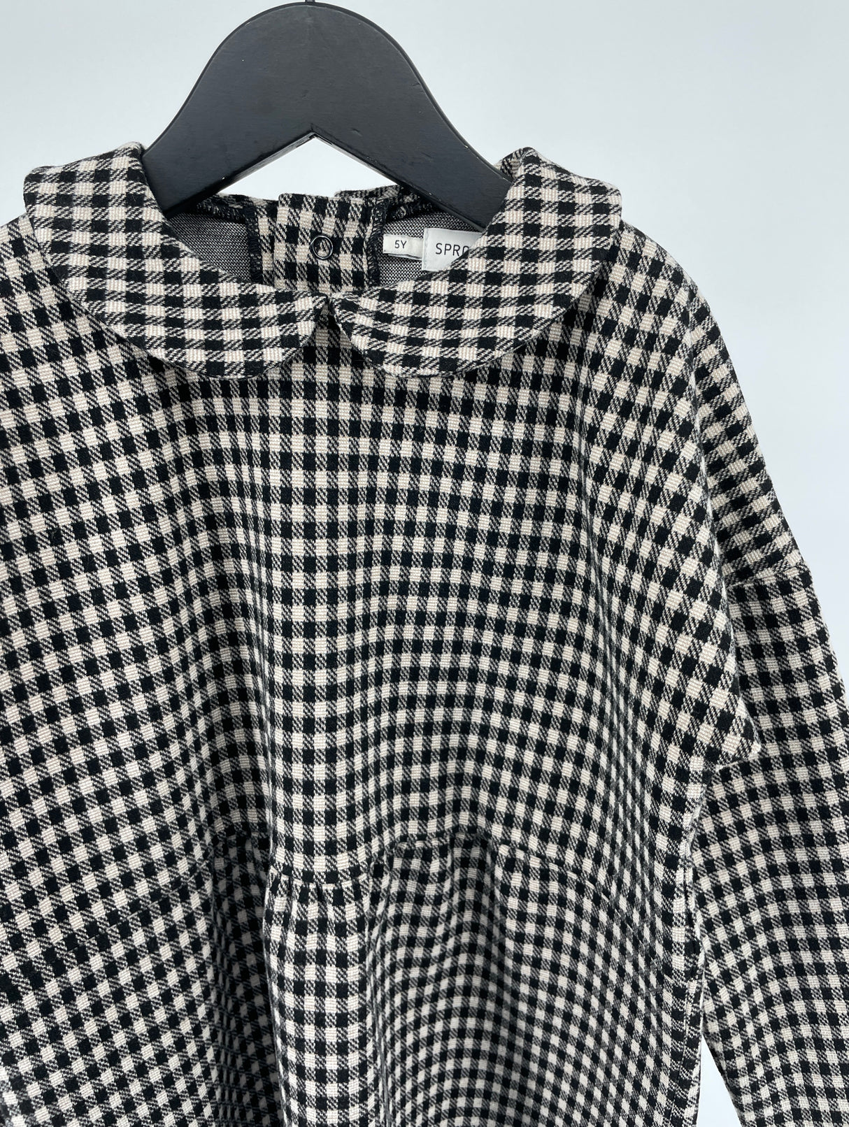 Jurk Zwart Beige Geblokt Maat 110