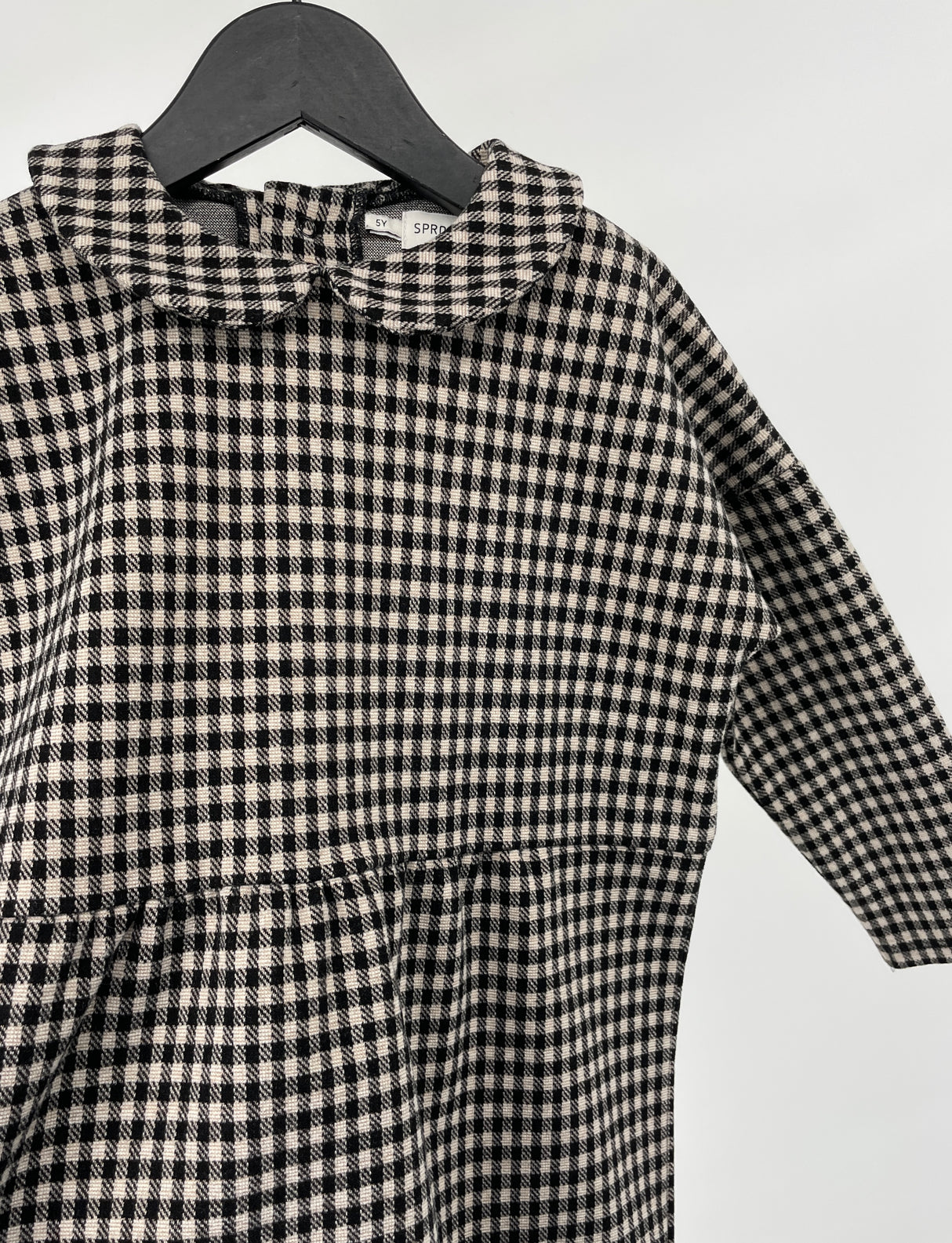 Jurk Zwart Beige Geblokt Maat 110