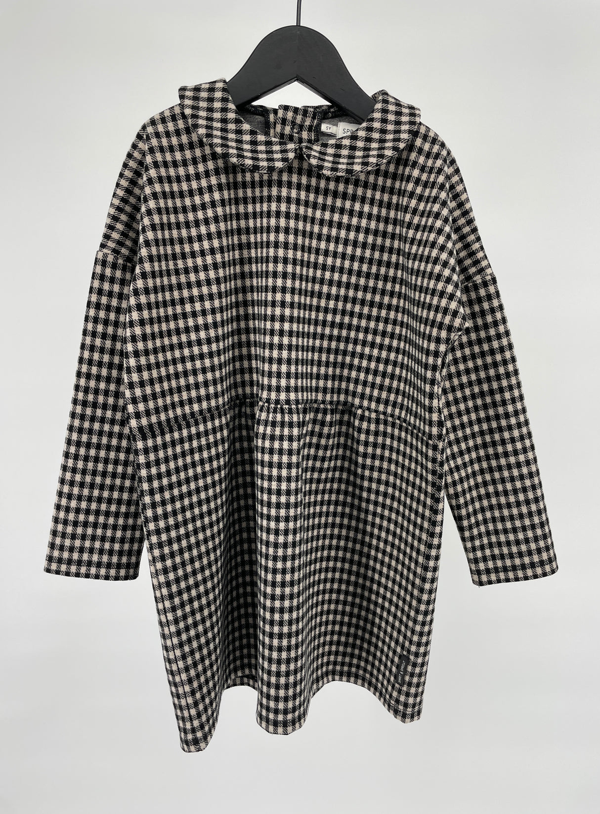 Jurk Zwart Beige Geblokt Maat 110