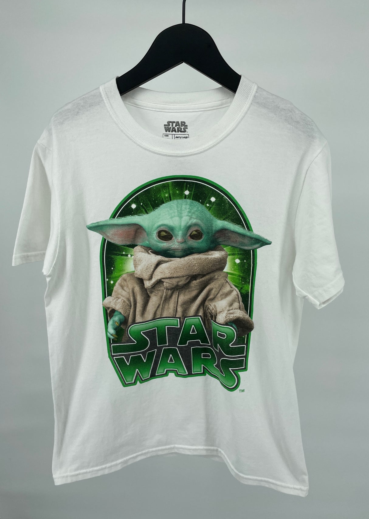T-shirt Wit Baby Yoda Maat 128