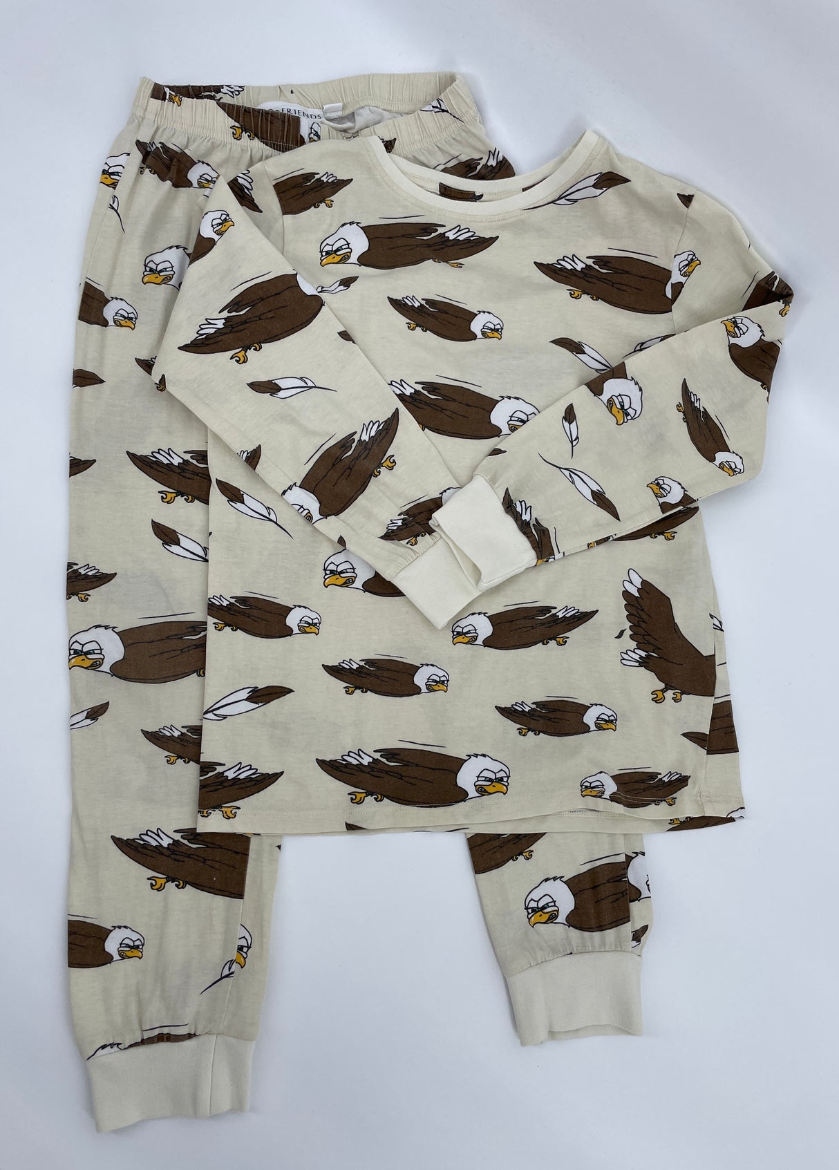 Pyjama Beige Adelaars Maat 128 / 134