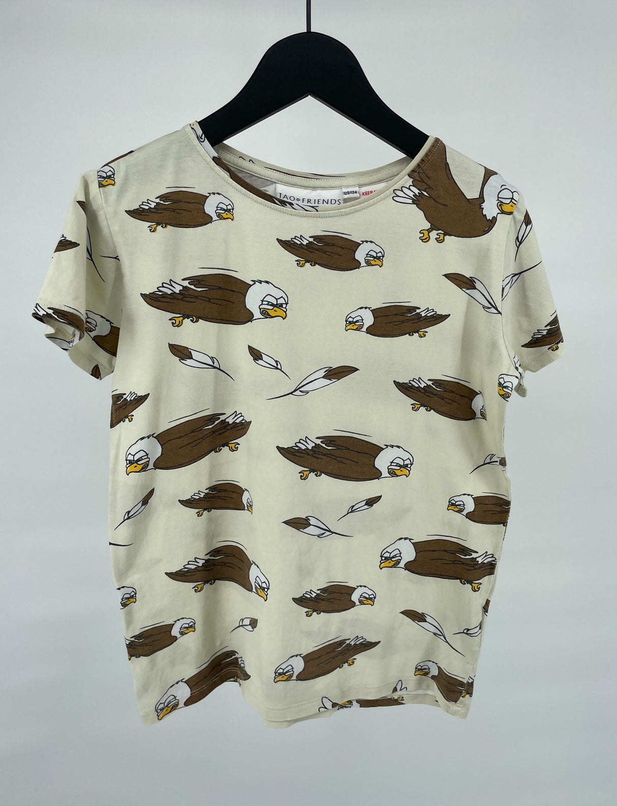 T-shirt Beige Adelaars Maat 128 / 134