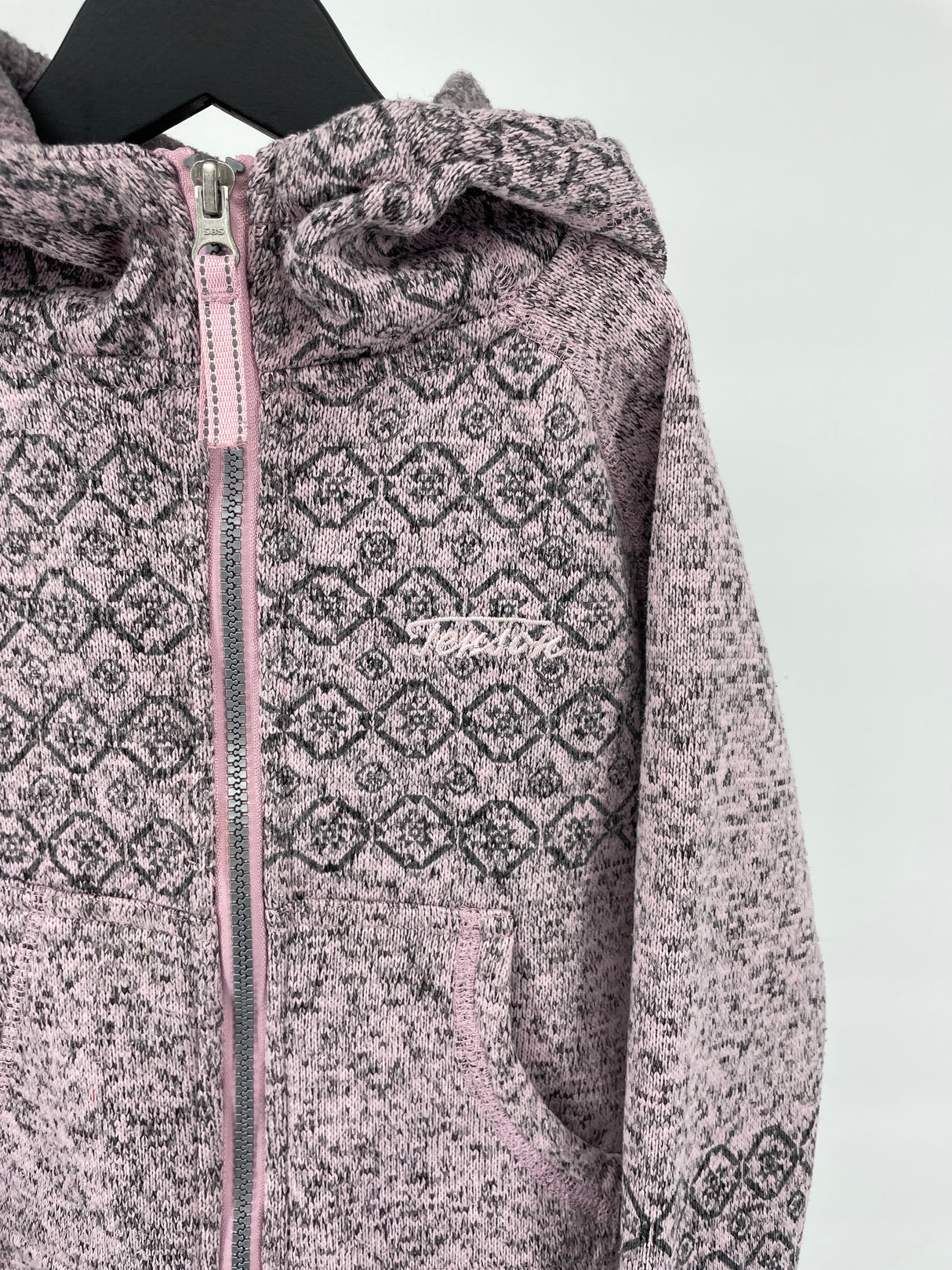 Vest Capuchon Roze Grijs Maat 98 / 104