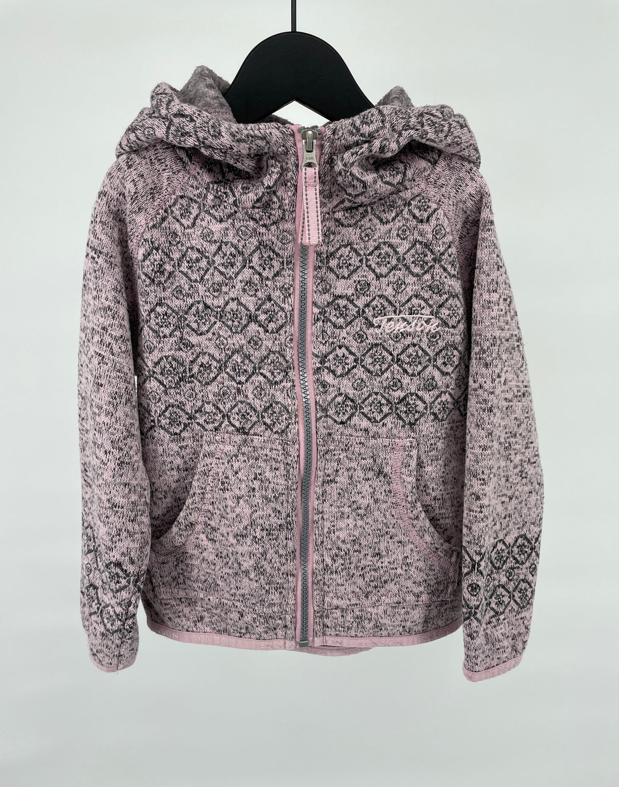 Vest Capuchon Roze Grijs Maat 98 / 104