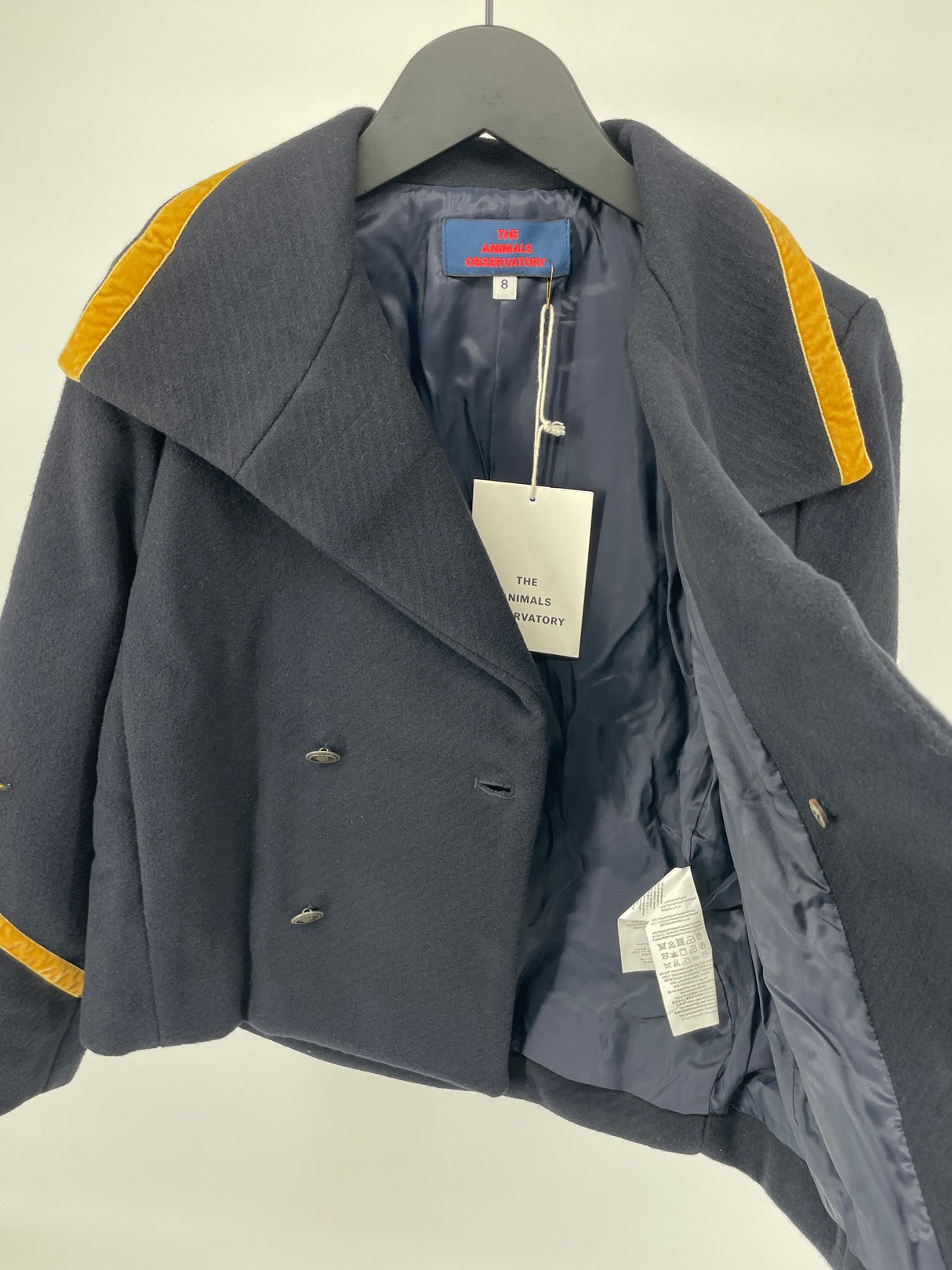 Jas Donkerblauw Wol 128