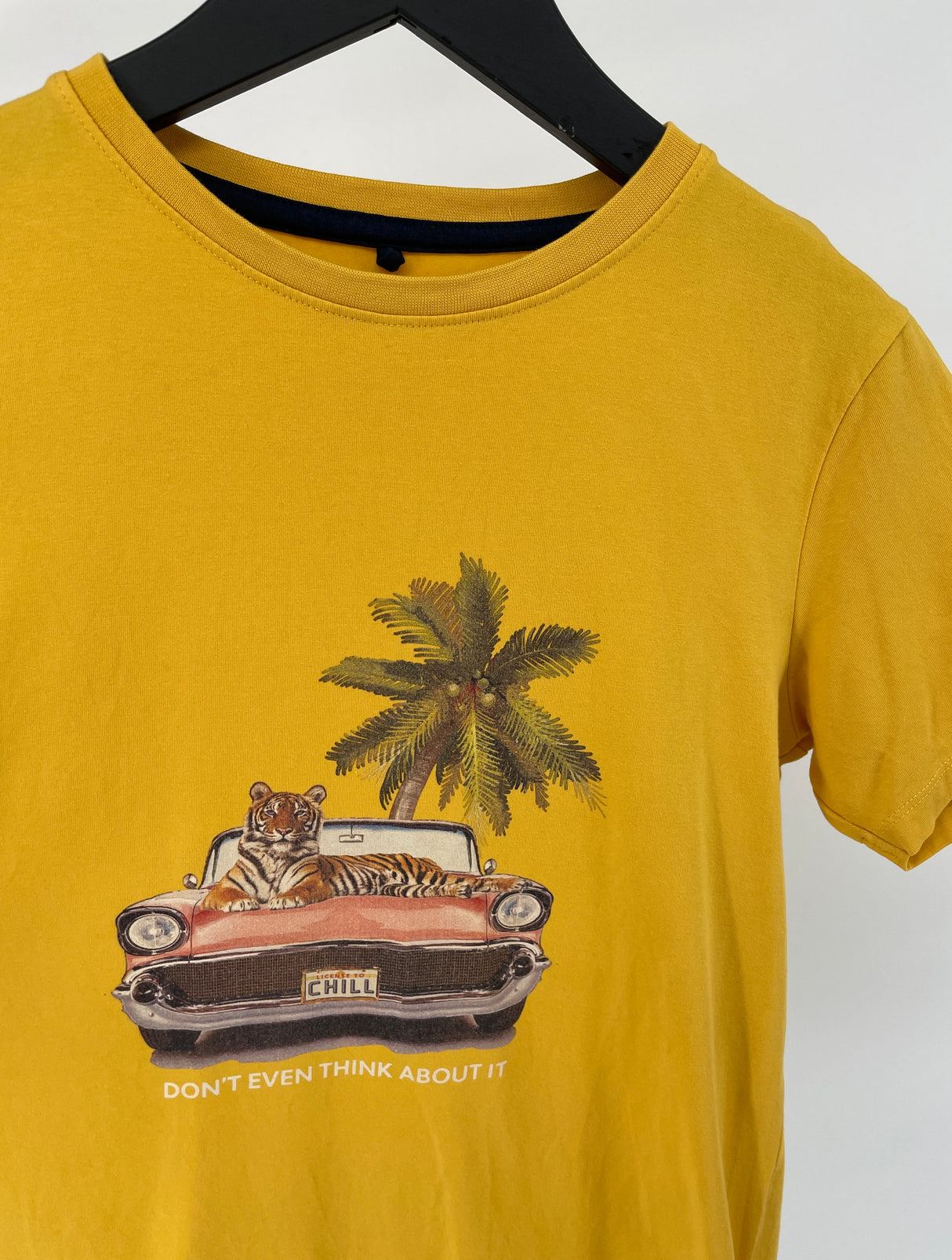 T-shirt Geel Tijger in Auto Maat 146 / 152