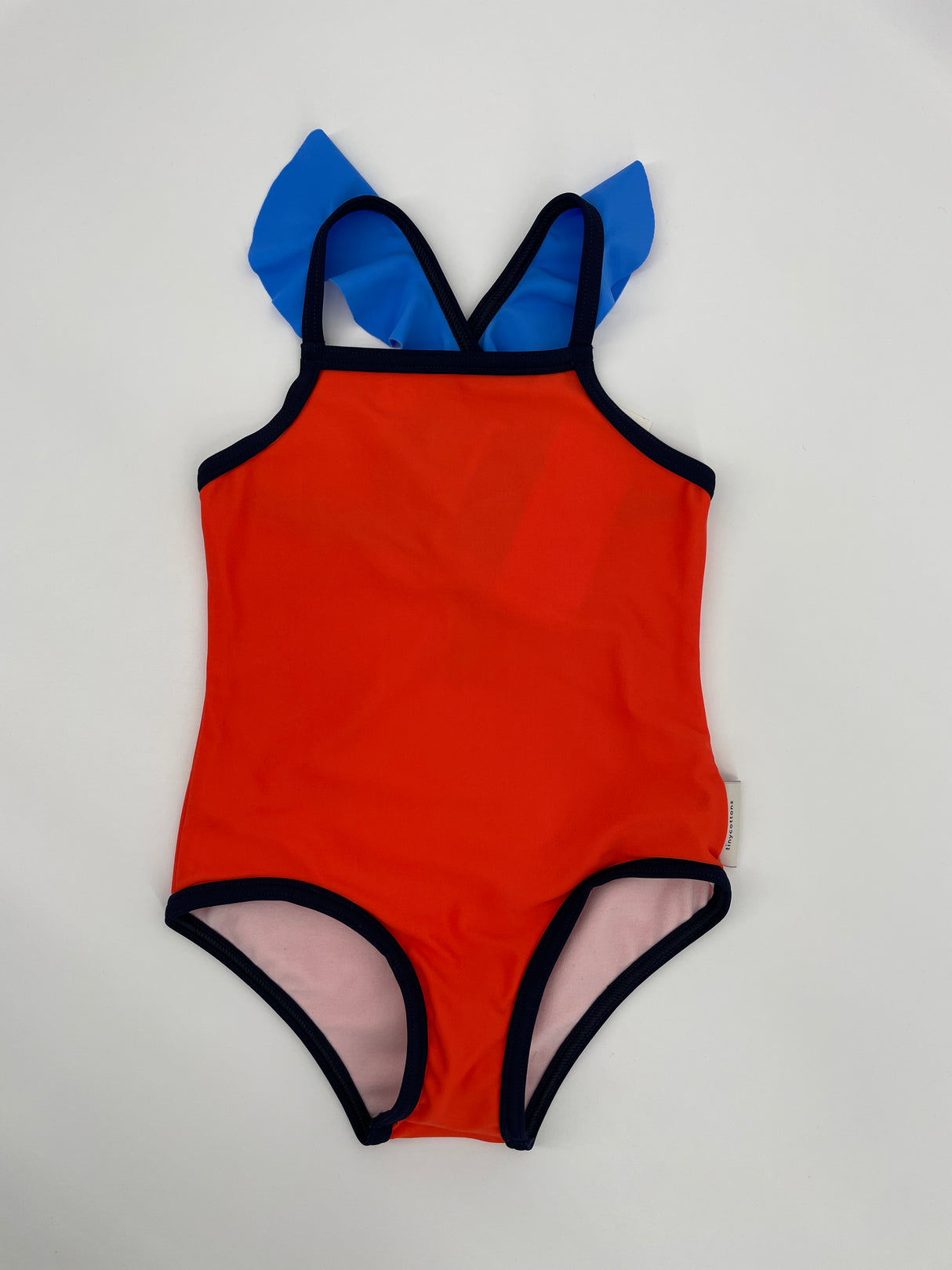 Badpak Oranje Blauw met Franjes UPF50+ Maat 92