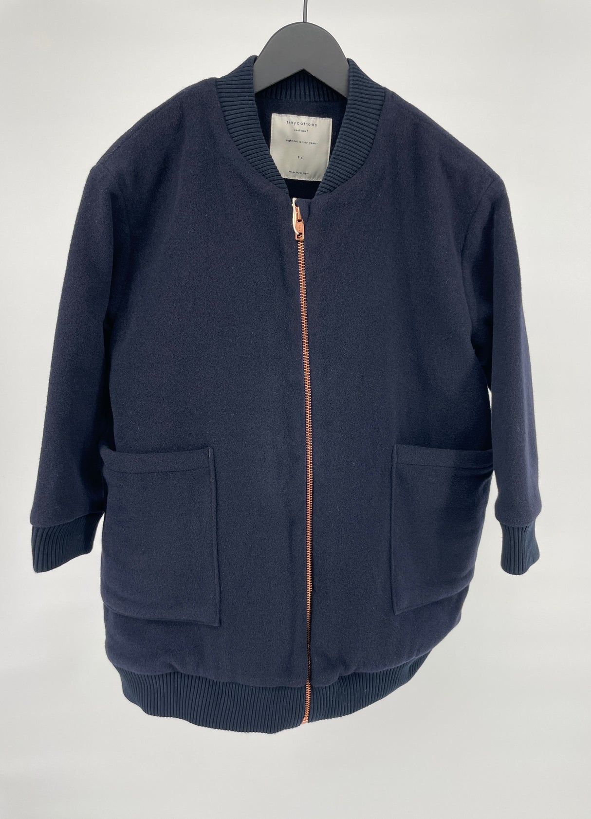 Jas Wol Donkerblauw Maat 128