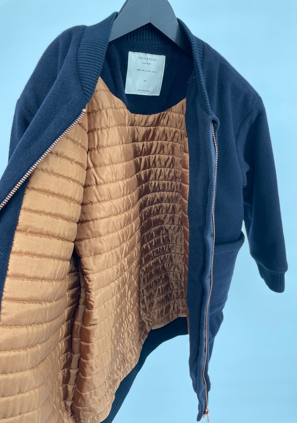 Jas Wol Donkerblauw Maat 128