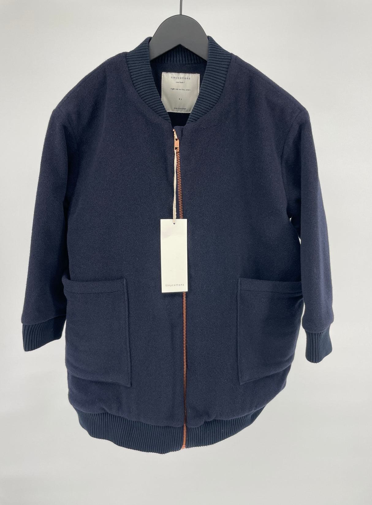 Jas Wol Donkerblauw Maat 128