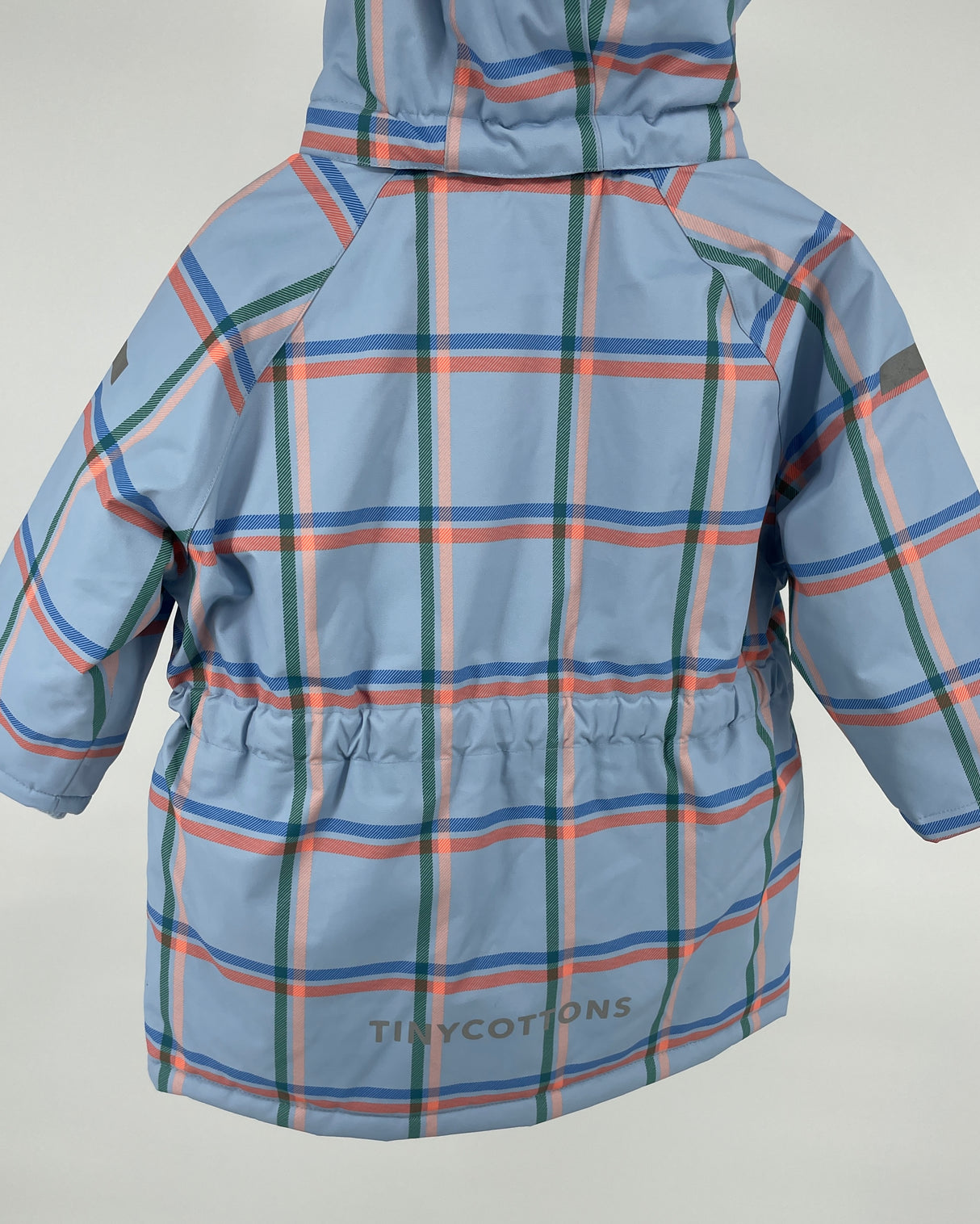 Winterjas Lichtblauw Geruit Maat 104
