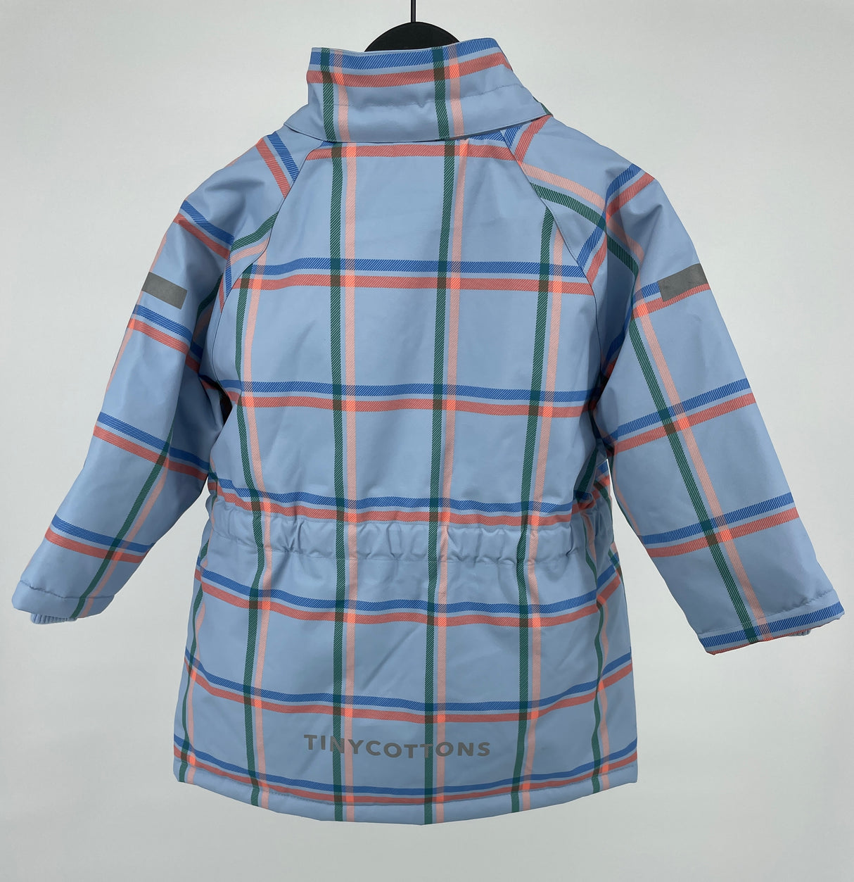 Winterjas Lichtblauw Geruit Maat 104