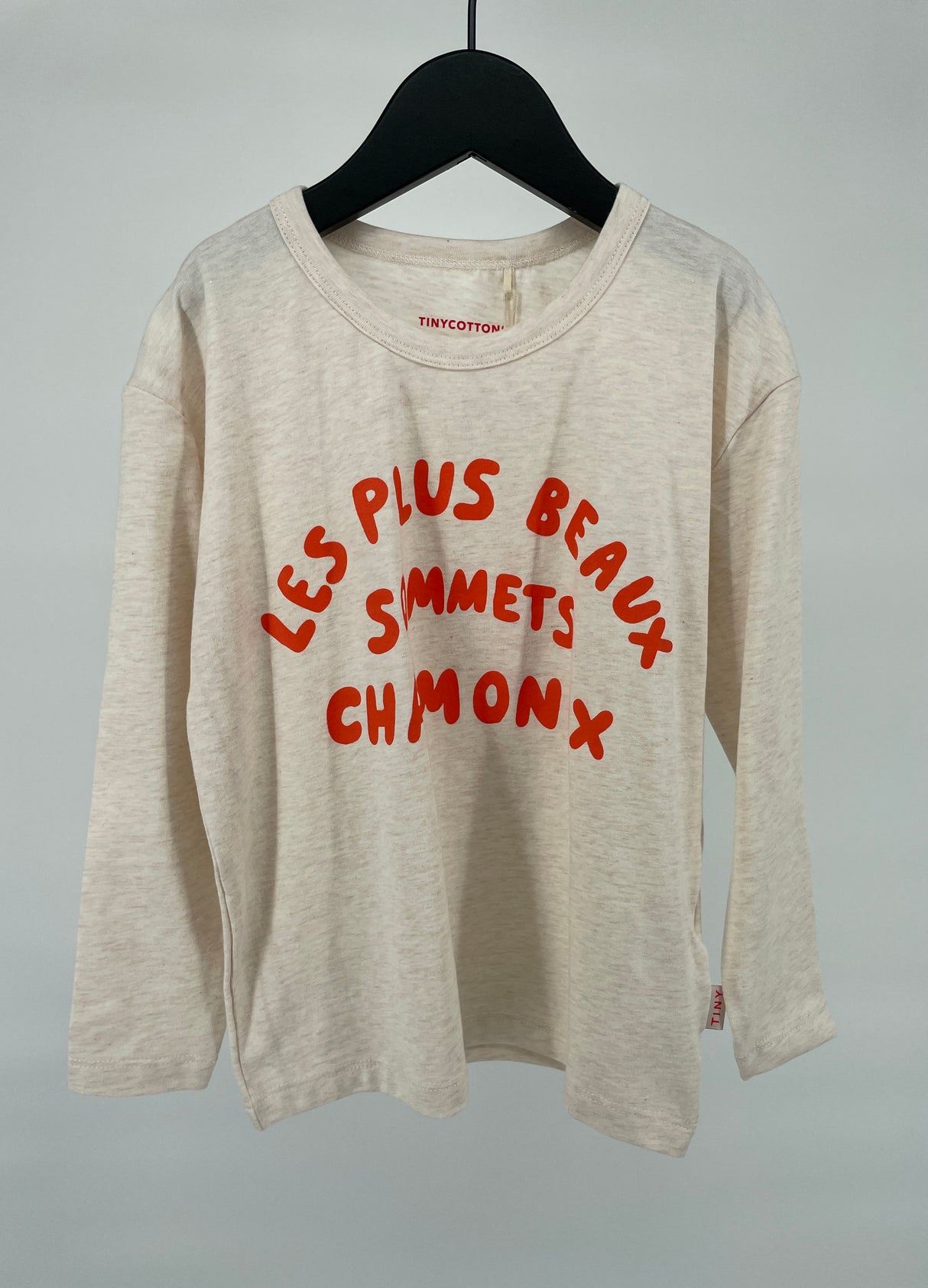 Longsleeve Beige met Tekst Maat 104