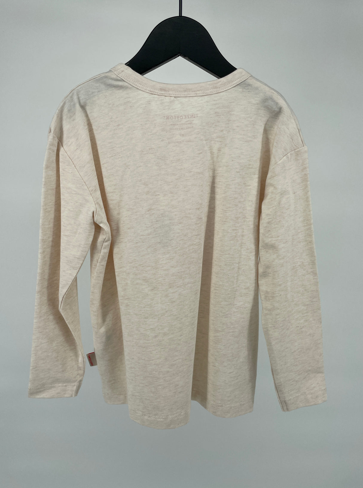 Longsleeve Beige met Tekst Maat 104