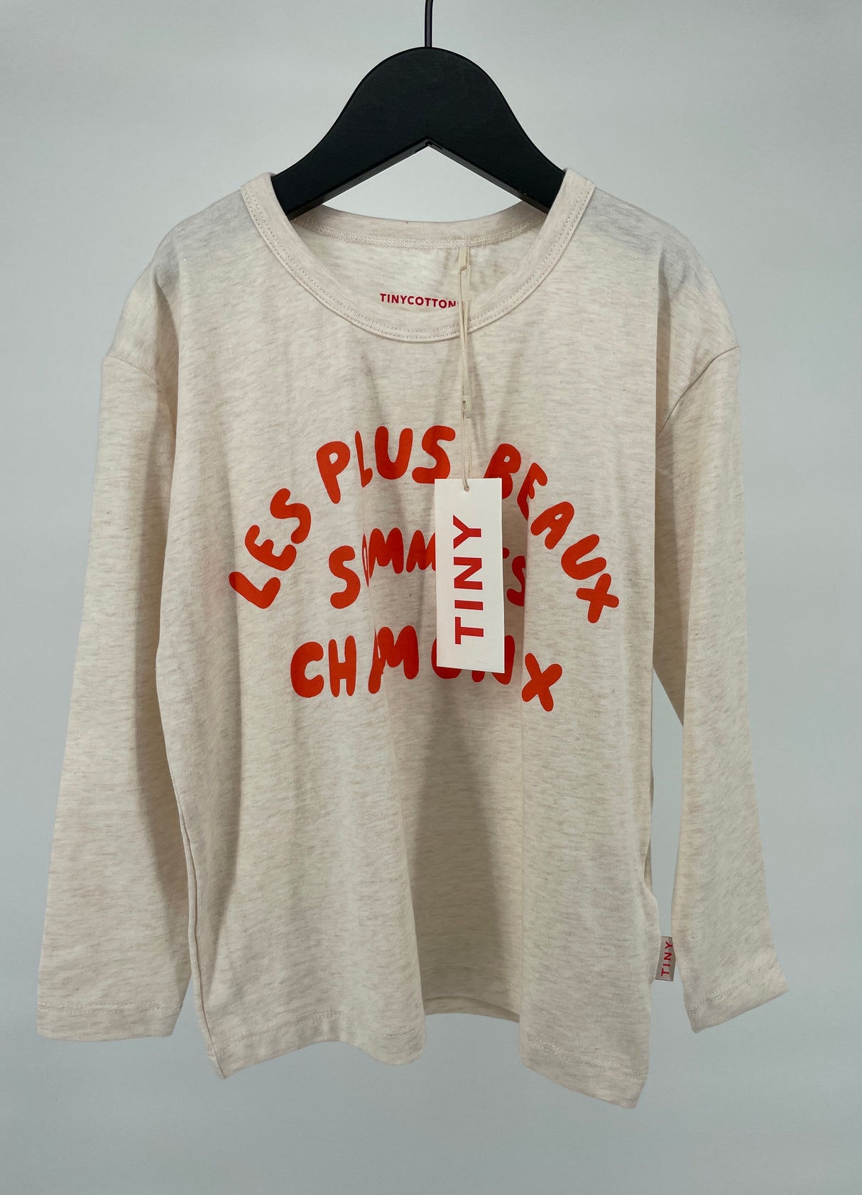 Longsleeve Beige met Tekst Maat 104