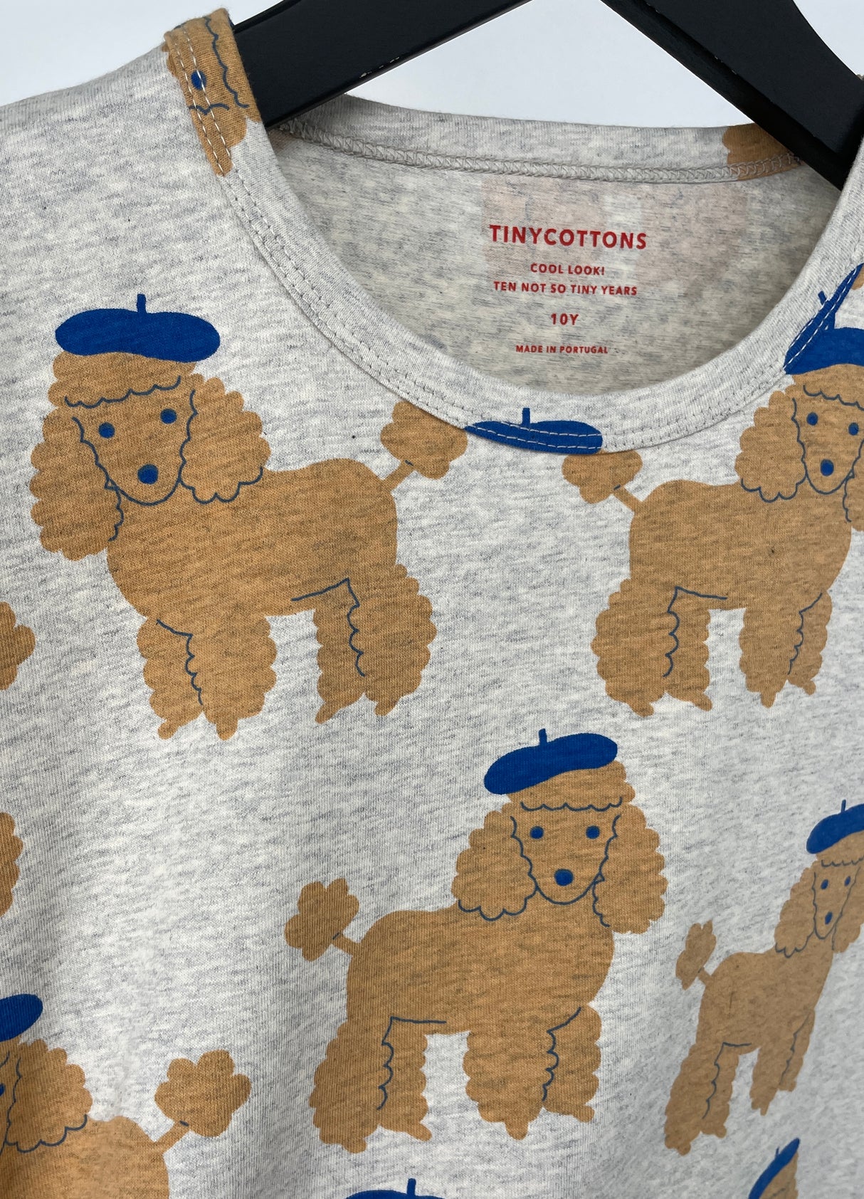 Longsleeve Grijs Poedel Print Maat 140