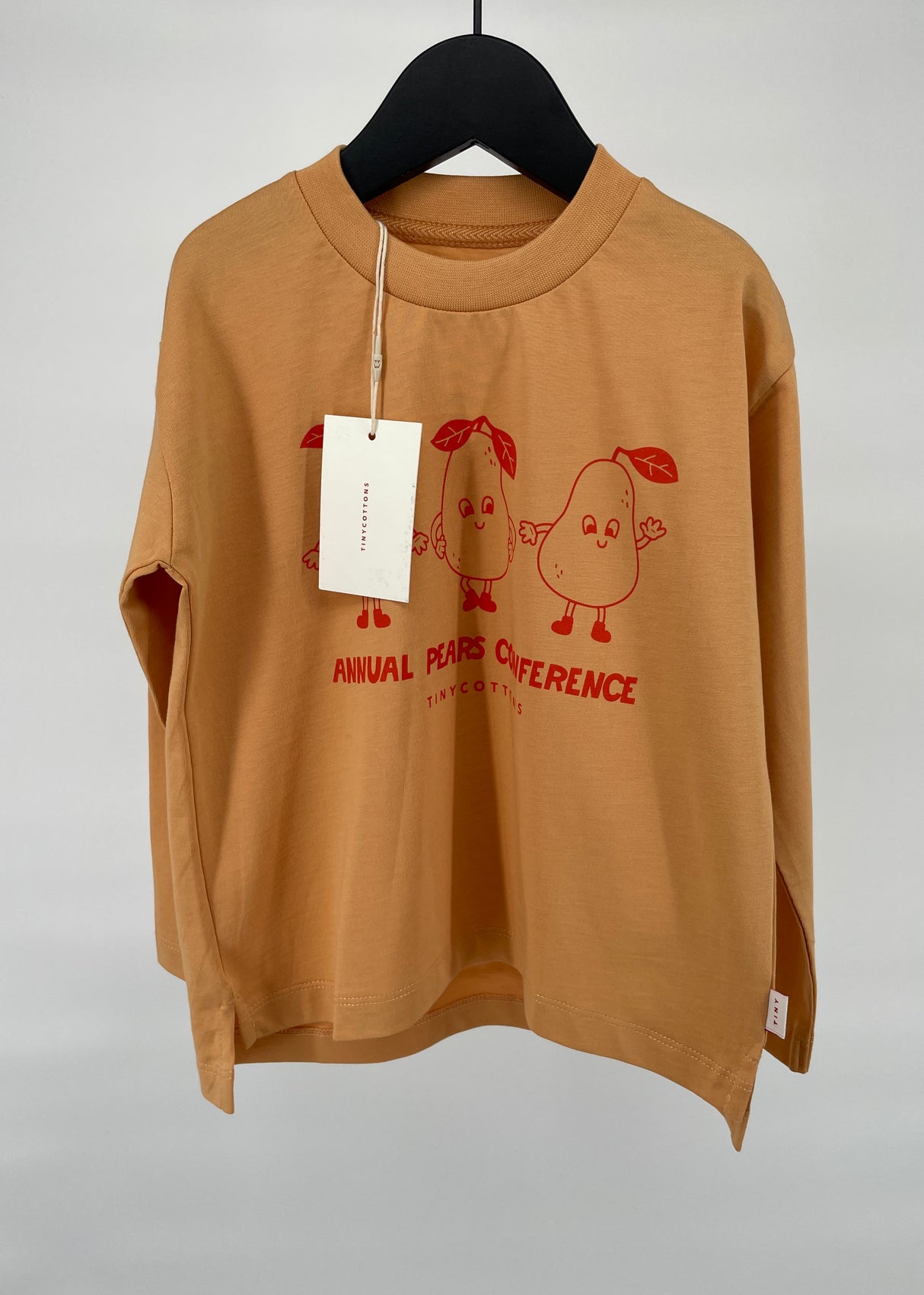 Longsleeve Oranje met Rood Peren Print