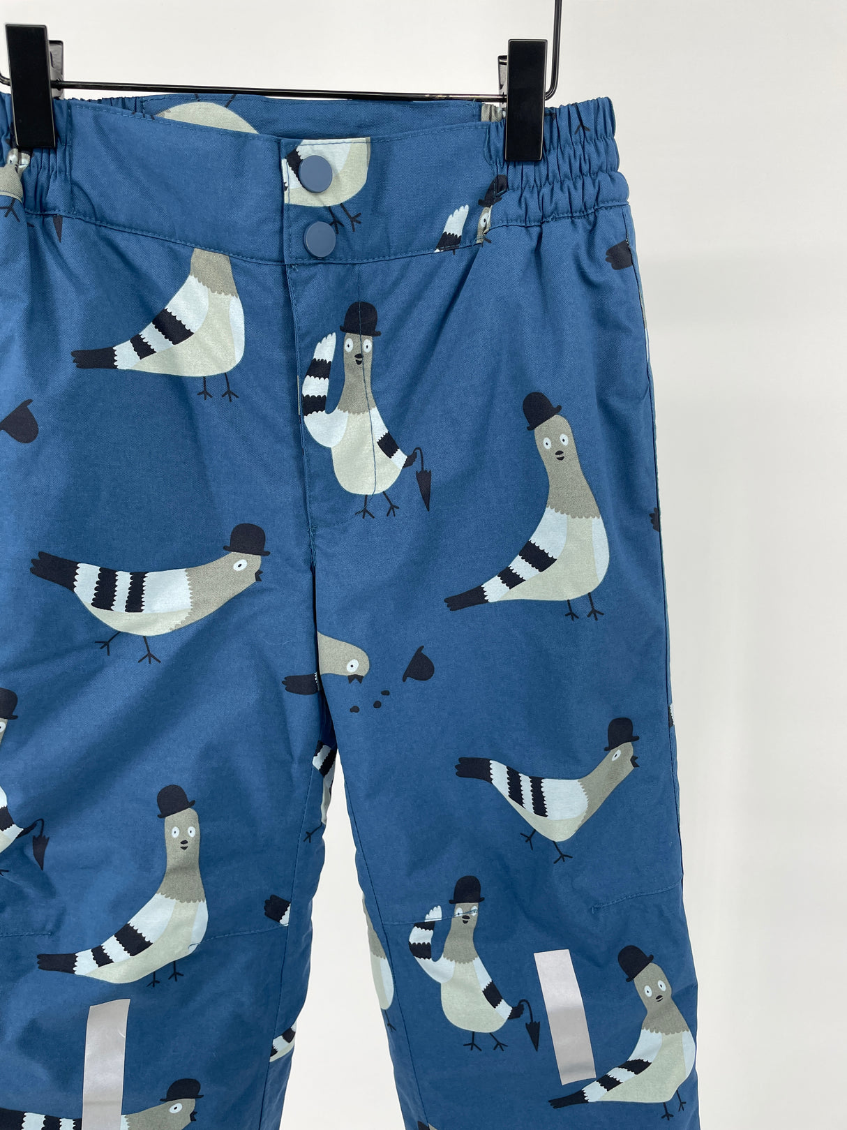 Sneeuwbroek Blauw Duiven Print Maat 116