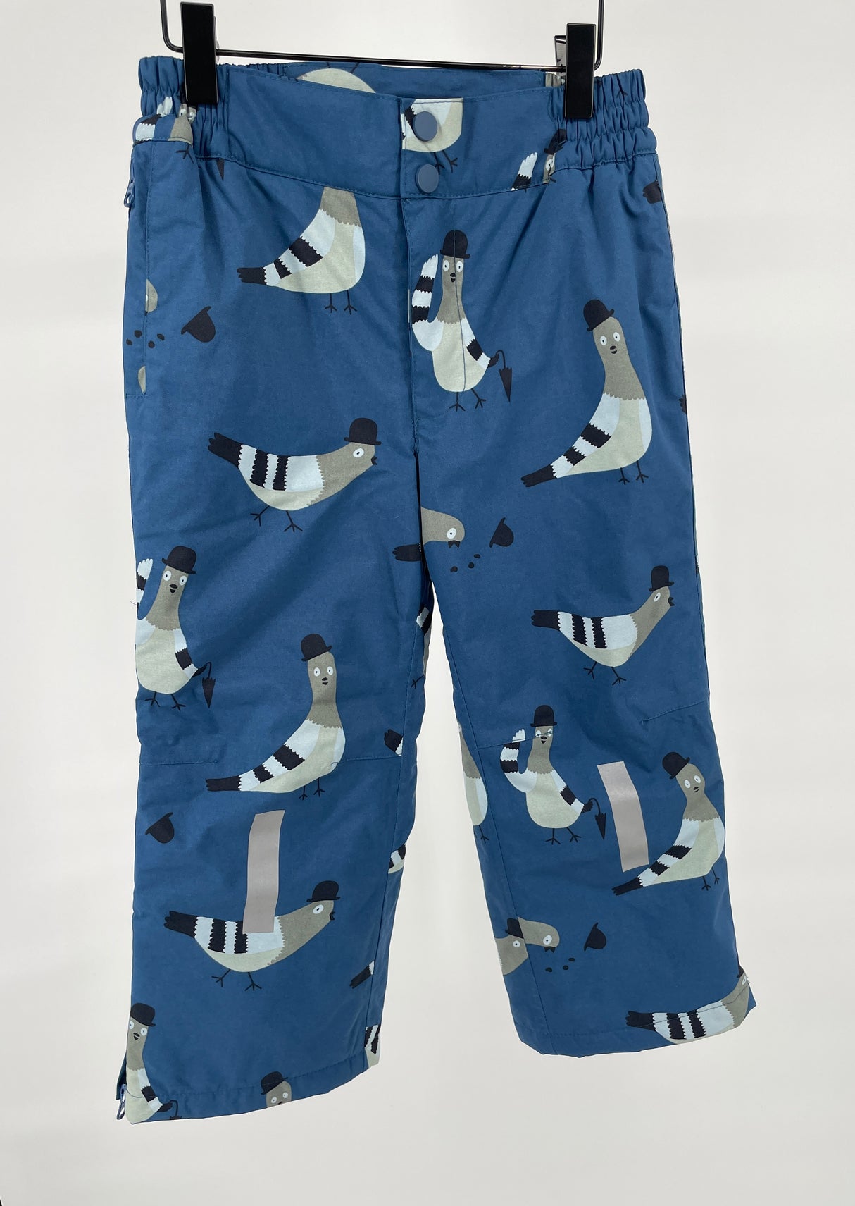 Sneeuwbroek Blauw Duiven Print Maat 116