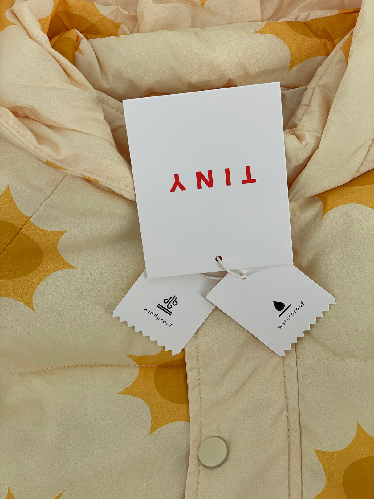 Sneeuwpak Overal Geel Zonnetjes Print Maat 104