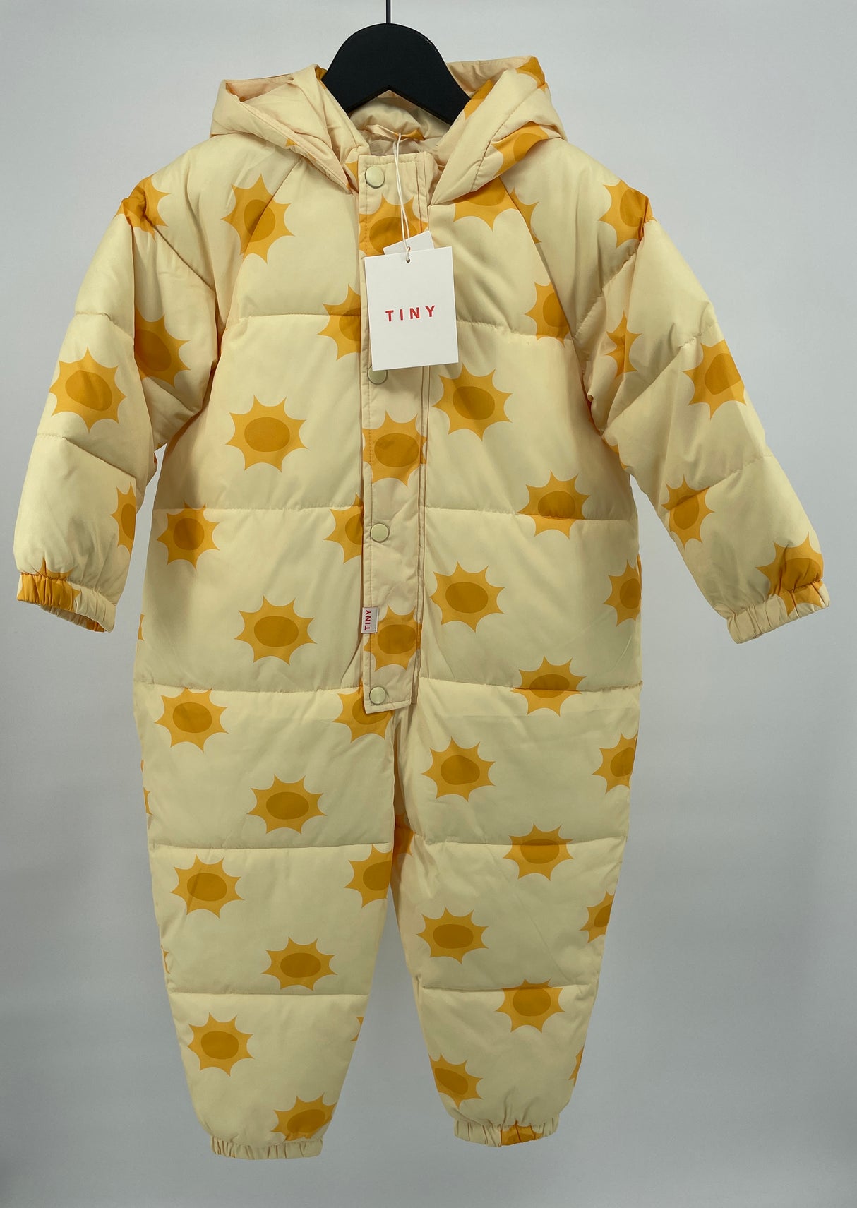 Sneeuwpak Overal Geel Zonnetjes Print Maat 104