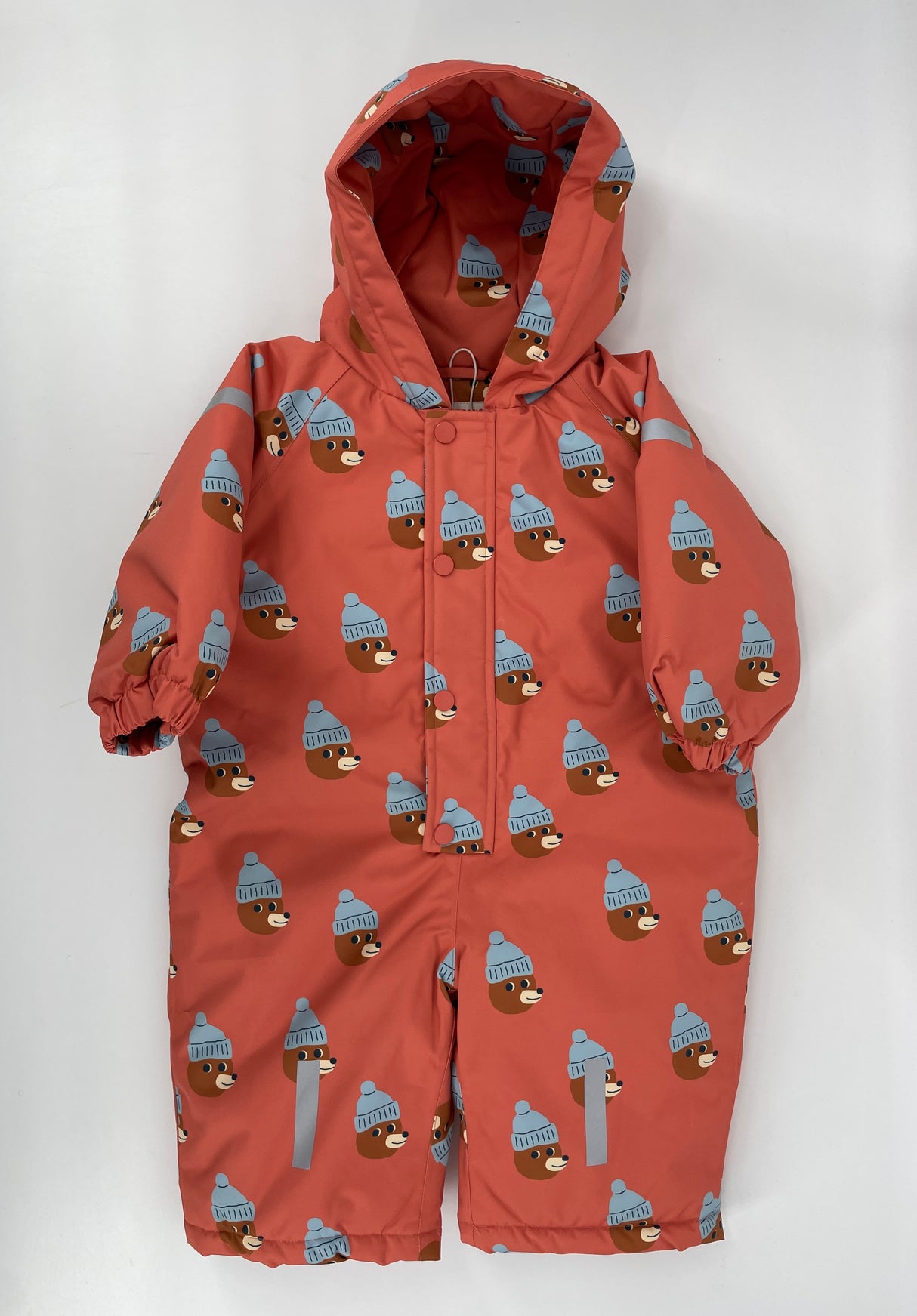 Sneeuwpak Overal Oranje Beren Print Maat 86