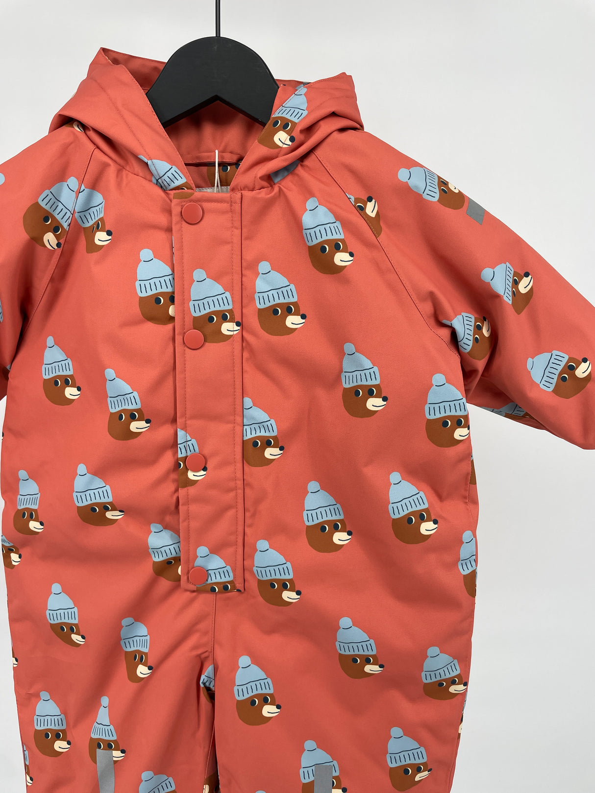 Sneeuwpak Overal Oranje Beren Print Maat 86