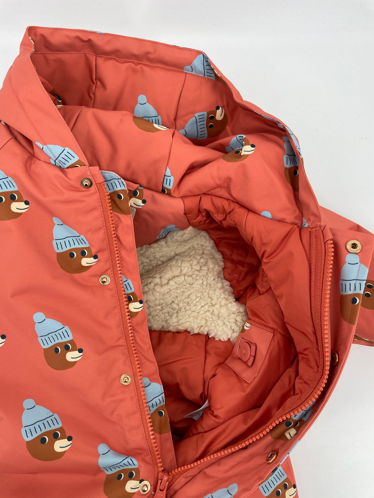 Sneeuwpak Overal Oranje Beren Print Maat 86