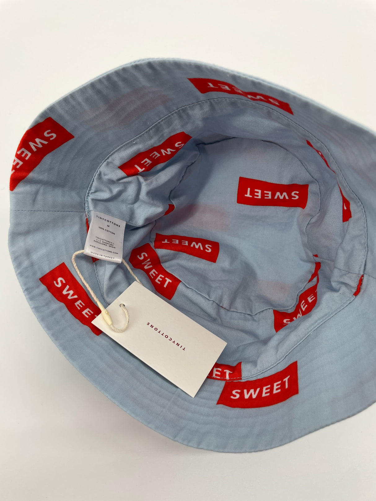 Vissershoedje Lichtblauw Rood Sweet 4 - 8 Jaar