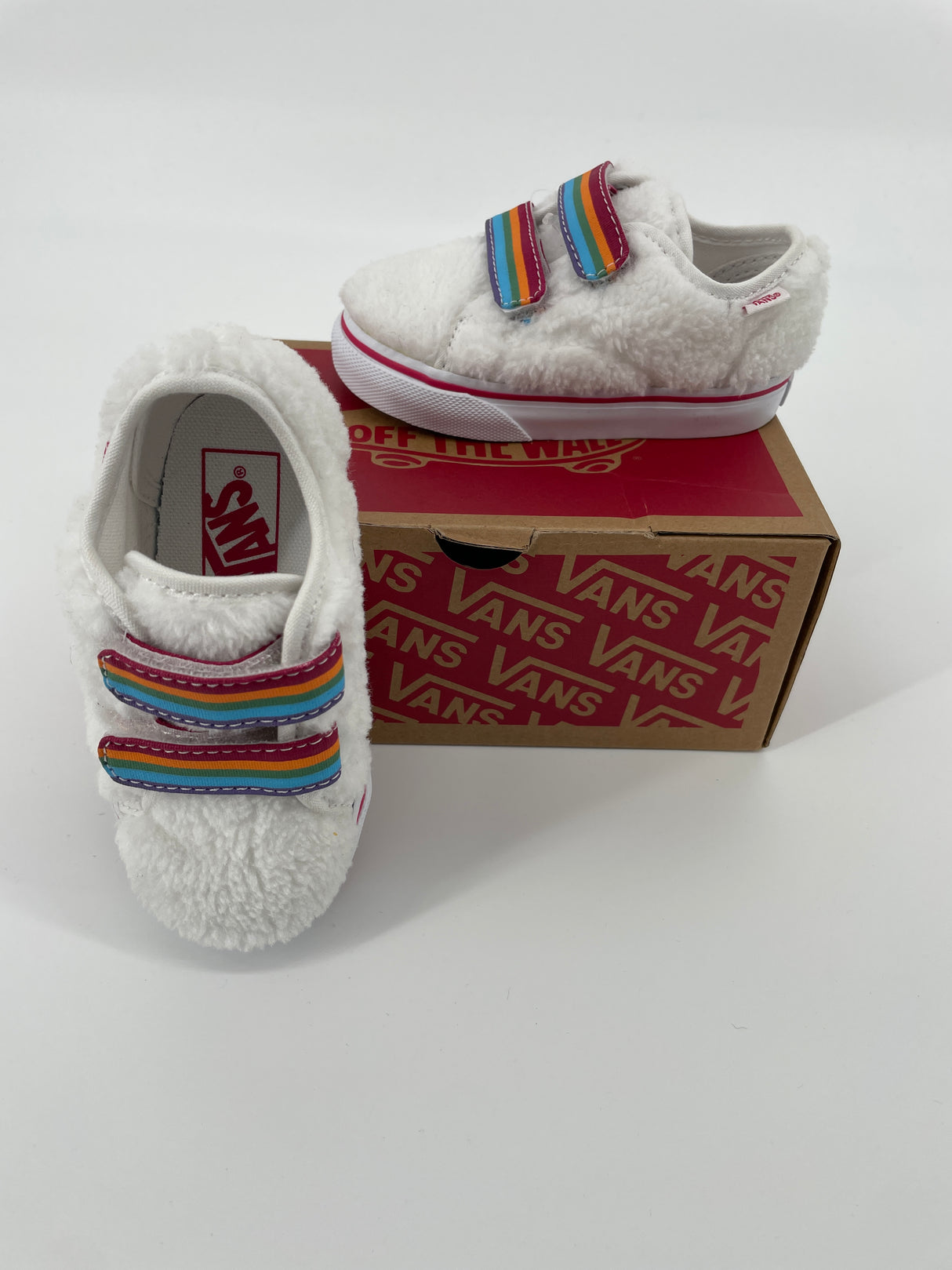 Klittenband Schoenen Wit Regenboog Maat 22,5