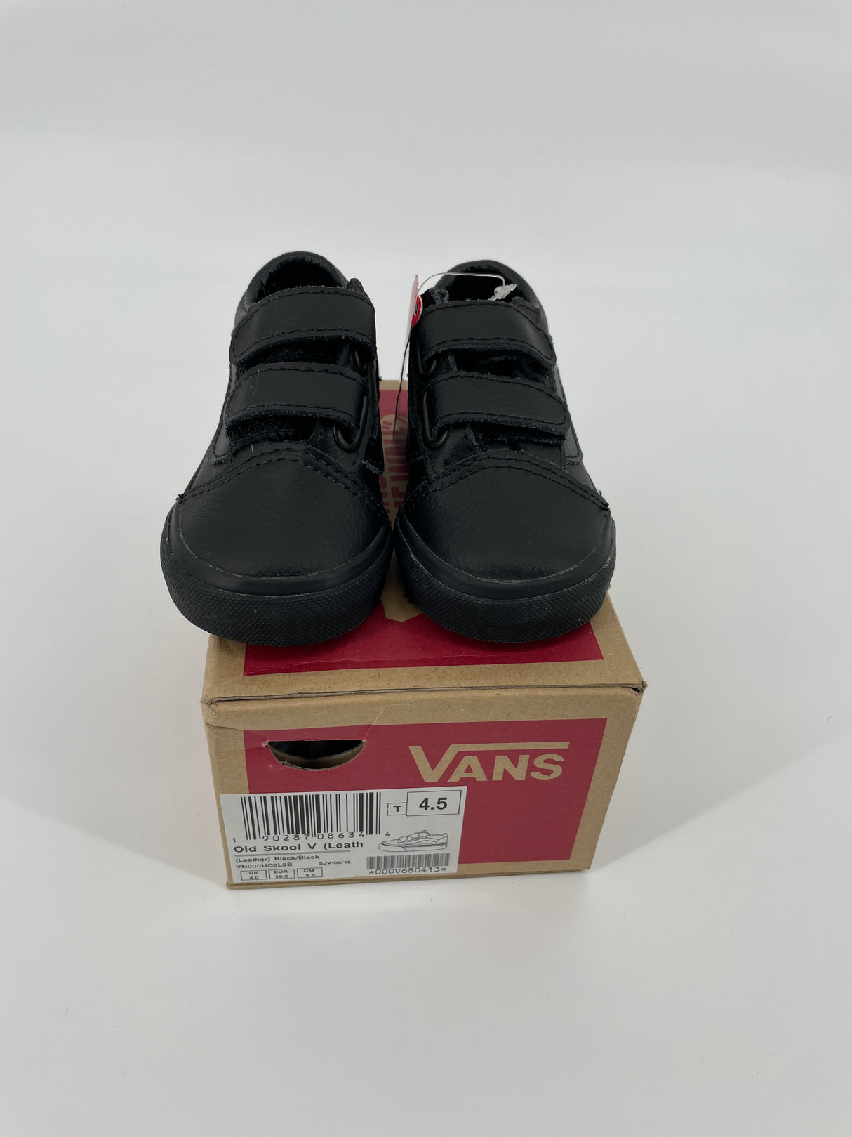 Old Skool V Zwart Leer Maat 20