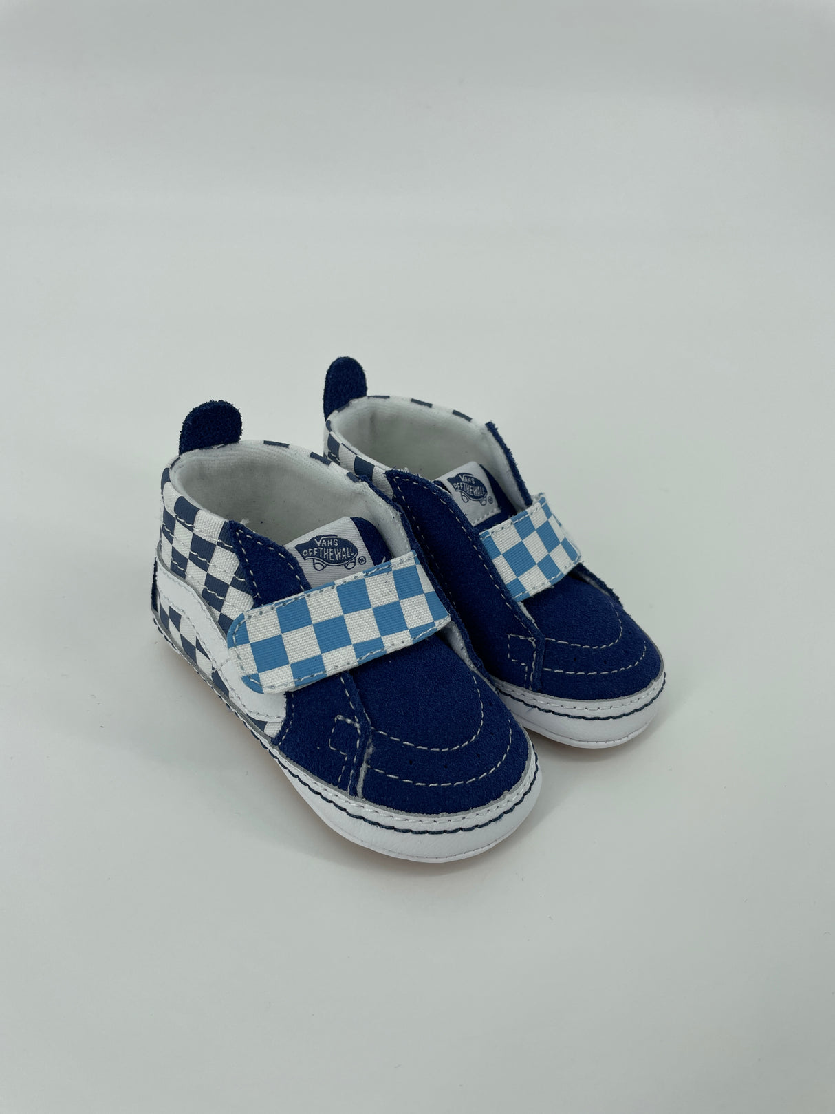 Sk8-Hi Crib Schoentjes Blauw Wit Geblokt Maat 19