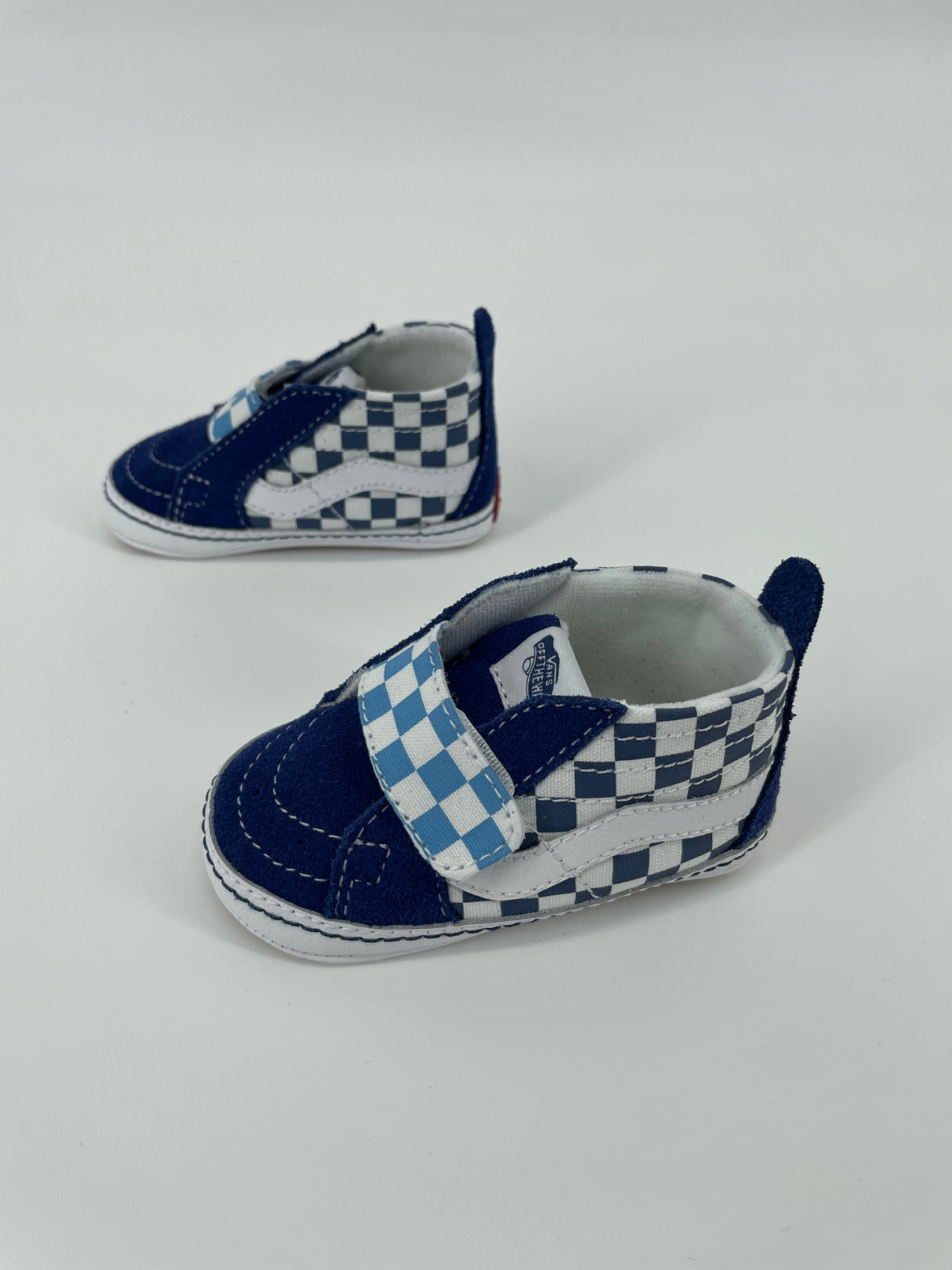 Sk8-Hi Crib Schoentjes Blauw Wit Geblokt Maat 19