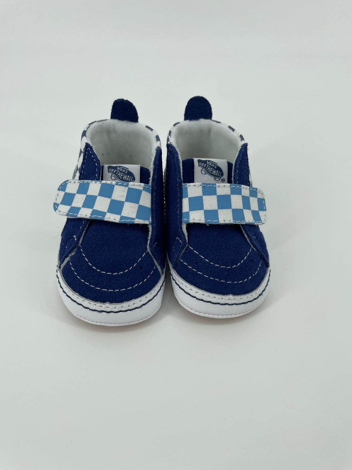 Sk8-Hi Crib Schoentjes Blauw Wit Geblokt Maat 19
