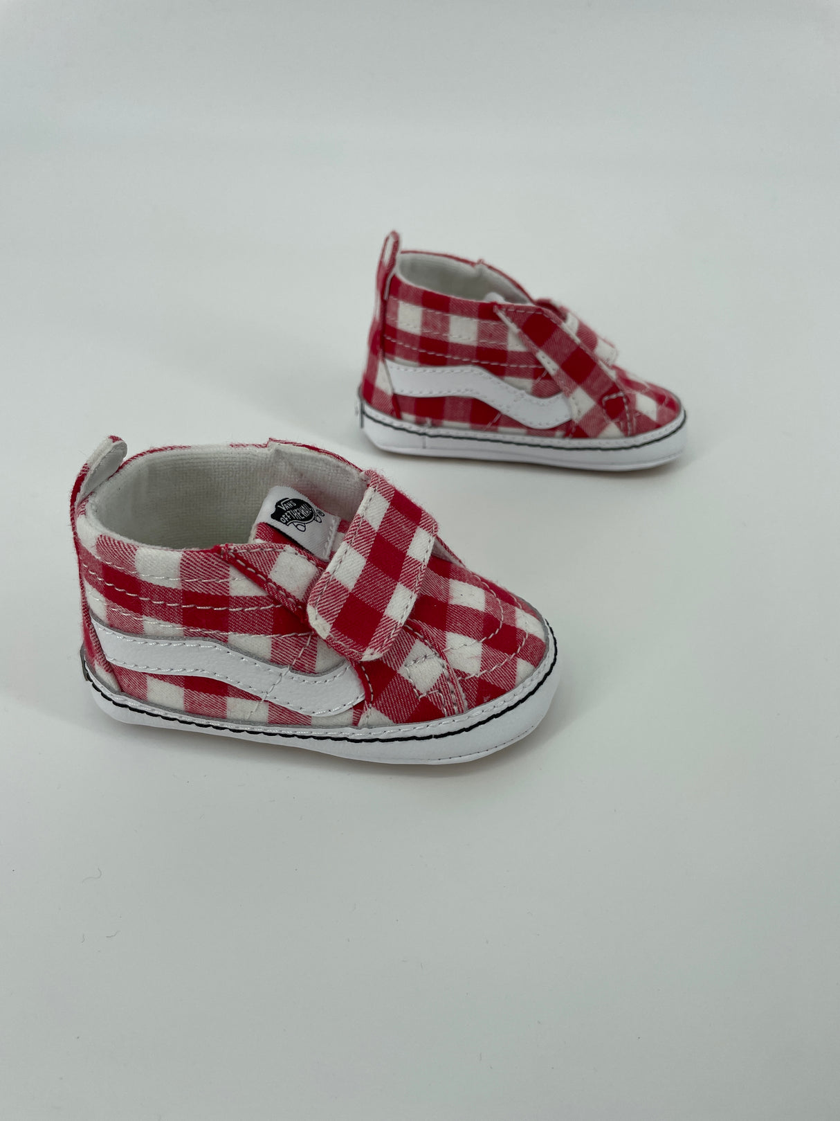 Sk8-Hi Crib Schoentjes Rood Wit Geblokt Maat 18