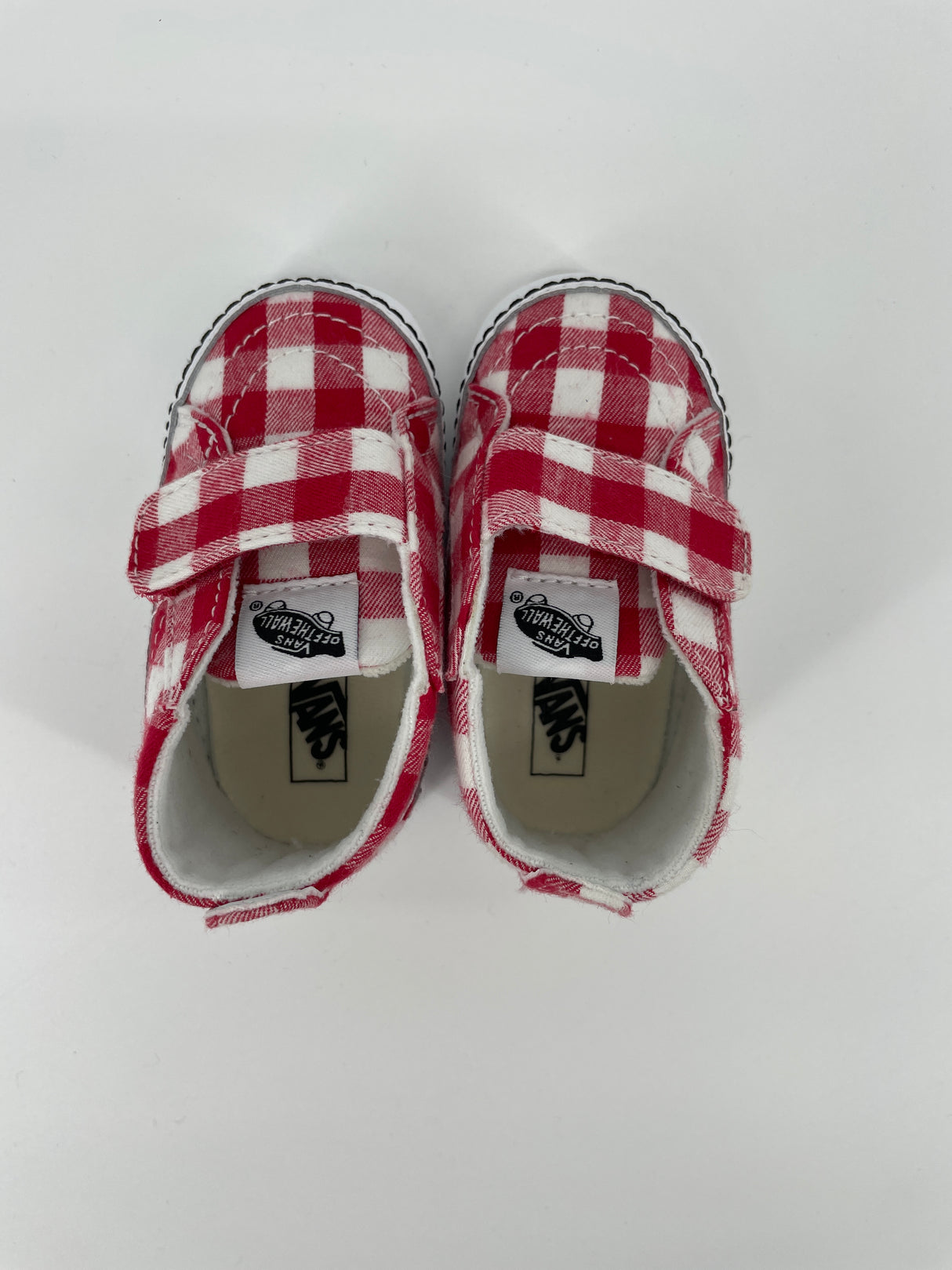 Sk8-Hi Crib Schoentjes Rood Wit Geblokt Maat 18