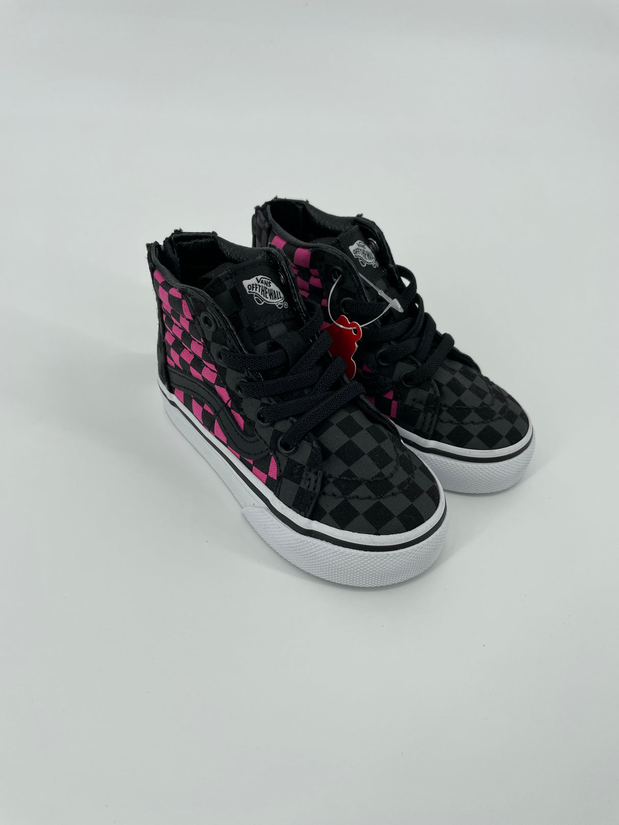 Sk8-Hi Zip Checkerboard Roze Zwart Maat 21,5