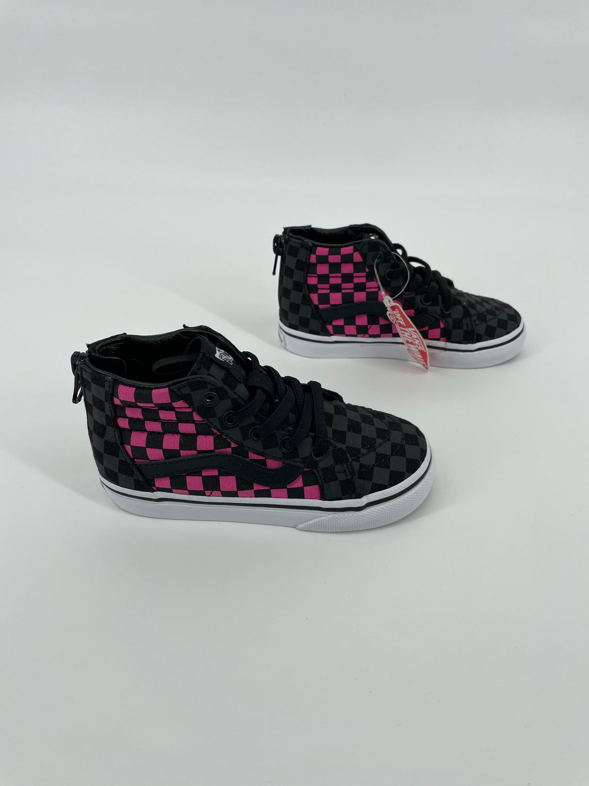 Sk8-Hi Zip Checkerboard Roze Zwart Maat 21,5